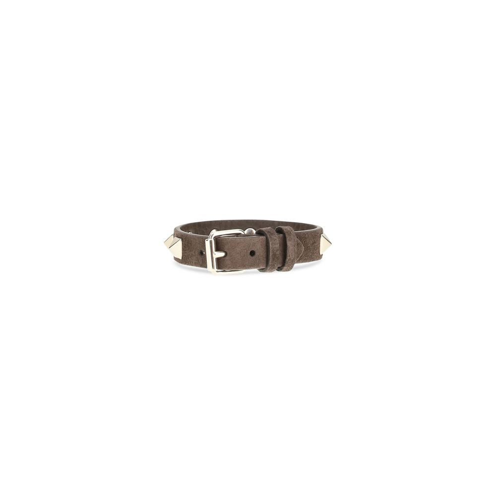 Valentino Garavani Brown Calf Leather Bos Taurus Bracelet