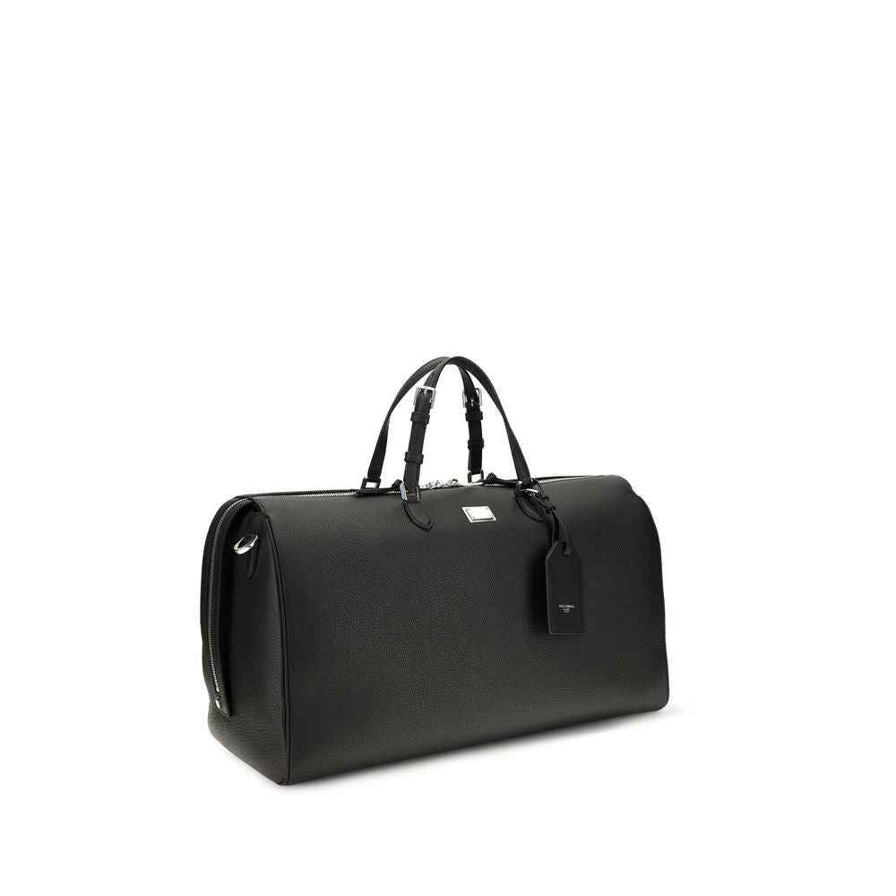 Dolce & Gabbana Black Calf Leather Bos Taurus Luggage And Travel