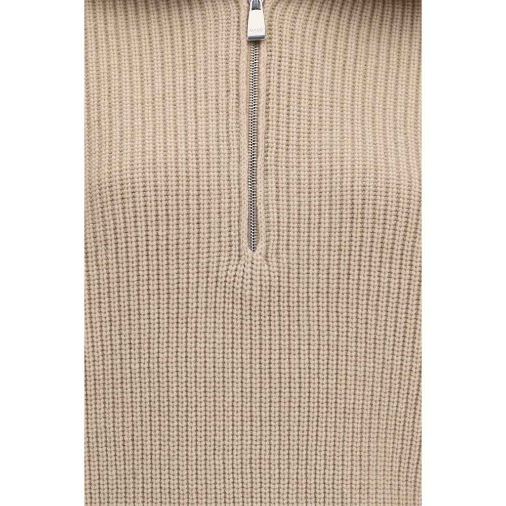 Malo Beige Cashmere Polo Shirt
