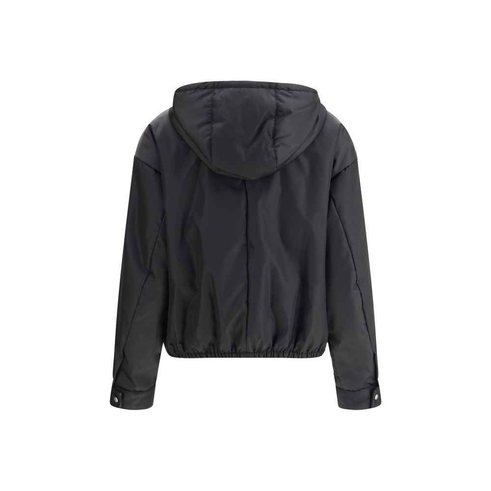 Prada Black Recycled Polyamide Shell Jacket
