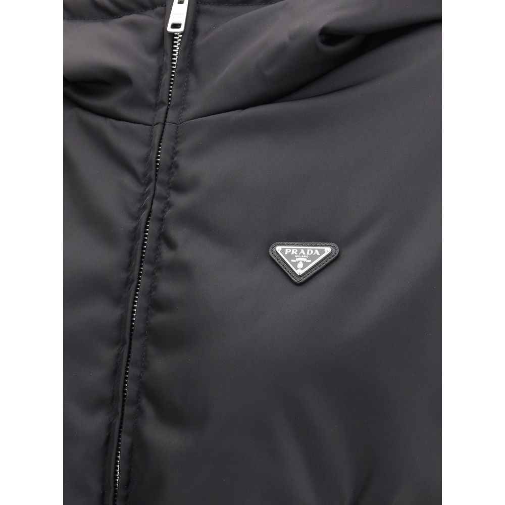 Prada Black Recycled Polyamide Shell Jacket