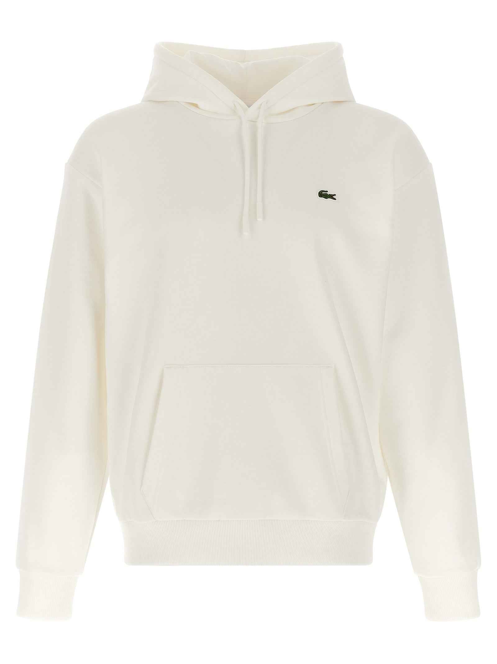 Lacoste White Cotton Sweatshirt