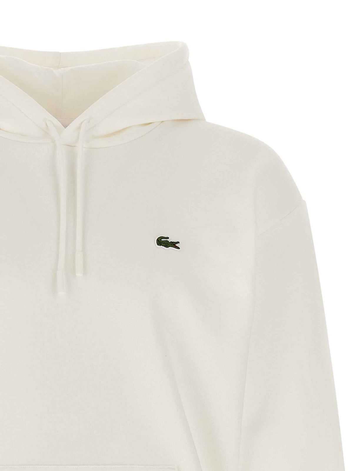 Lacoste White Cotton Sweatshirt