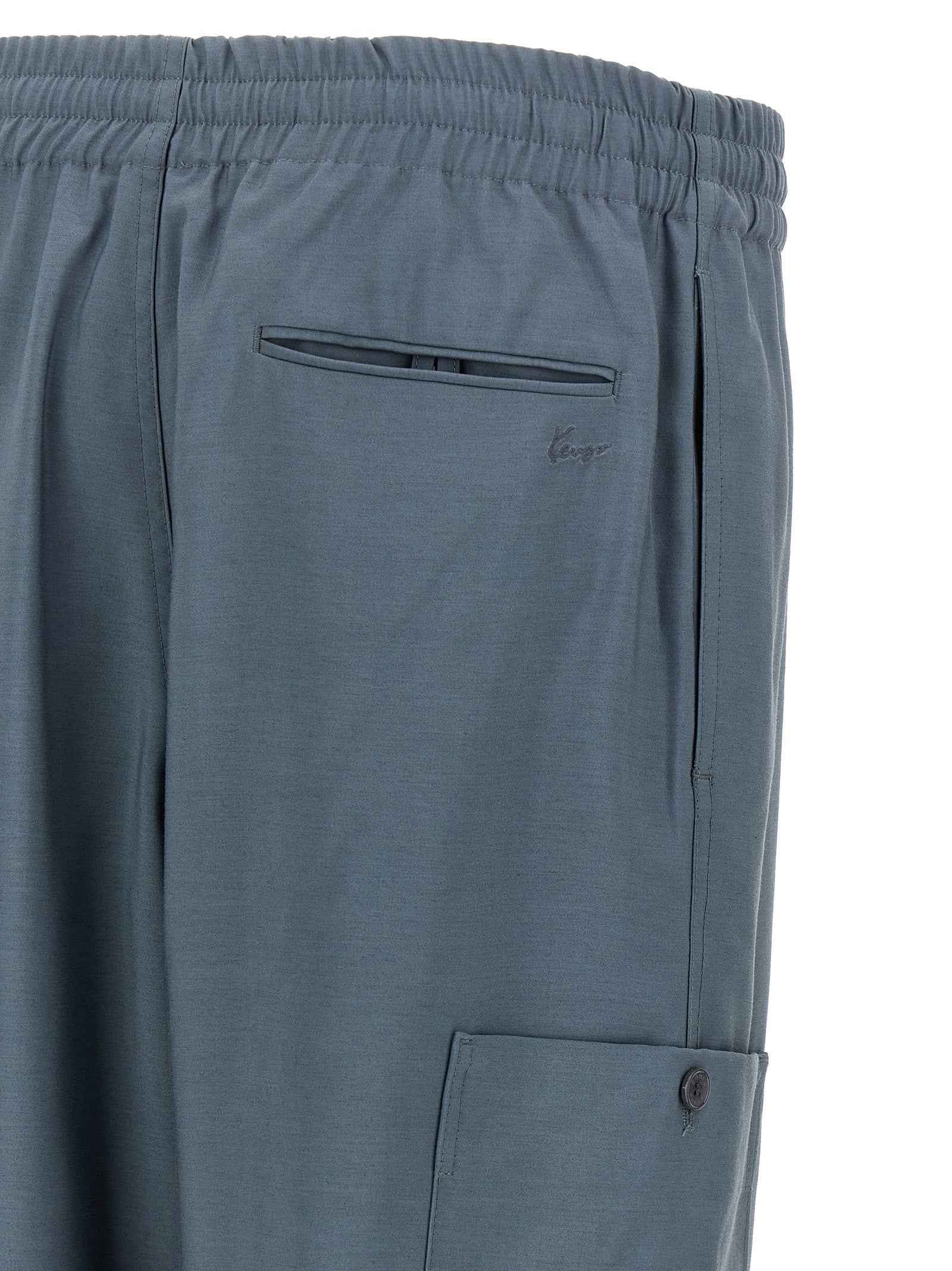 Kenzo Gray Wool Cargo Pants