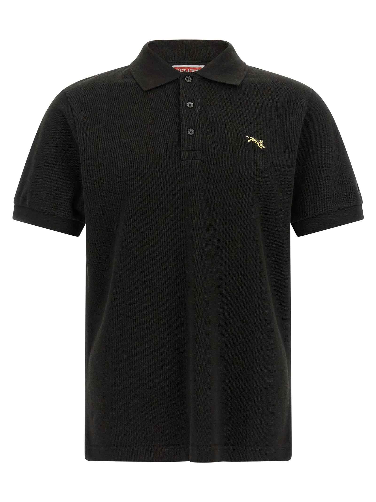 Kenzo Black Cotton Polo Shirt
