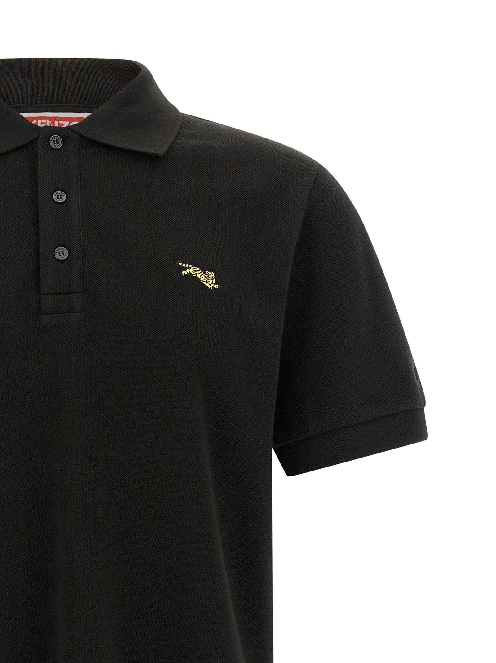 Kenzo Black Cotton Polo Shirt