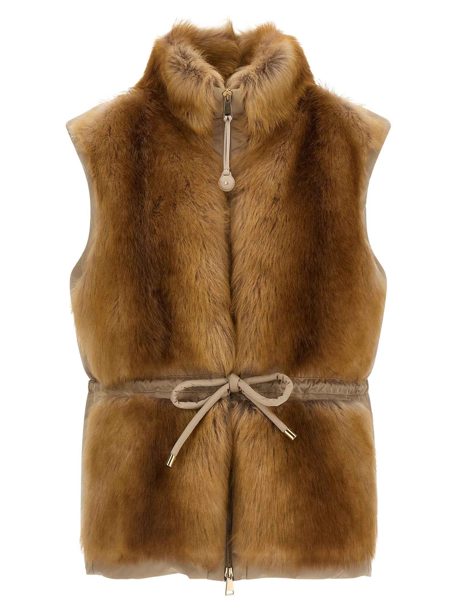 Moncler Beige Polyester Sleeveless Jacket