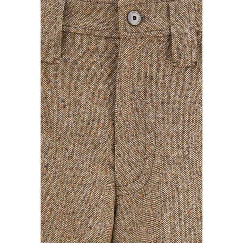 Brunello Cucinelli Beige Wool Oves Aries Casual Pants