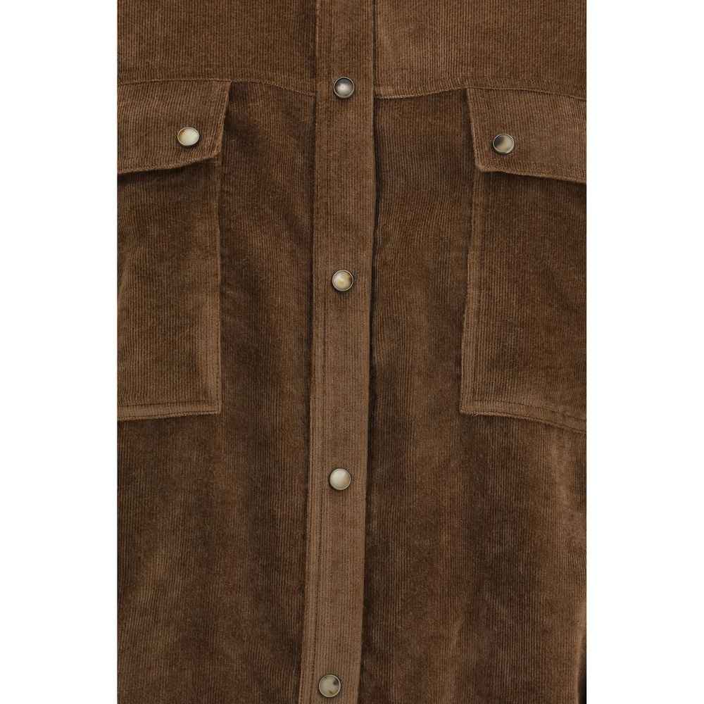 Brunello Cucinelli Brown Viscose Shirt