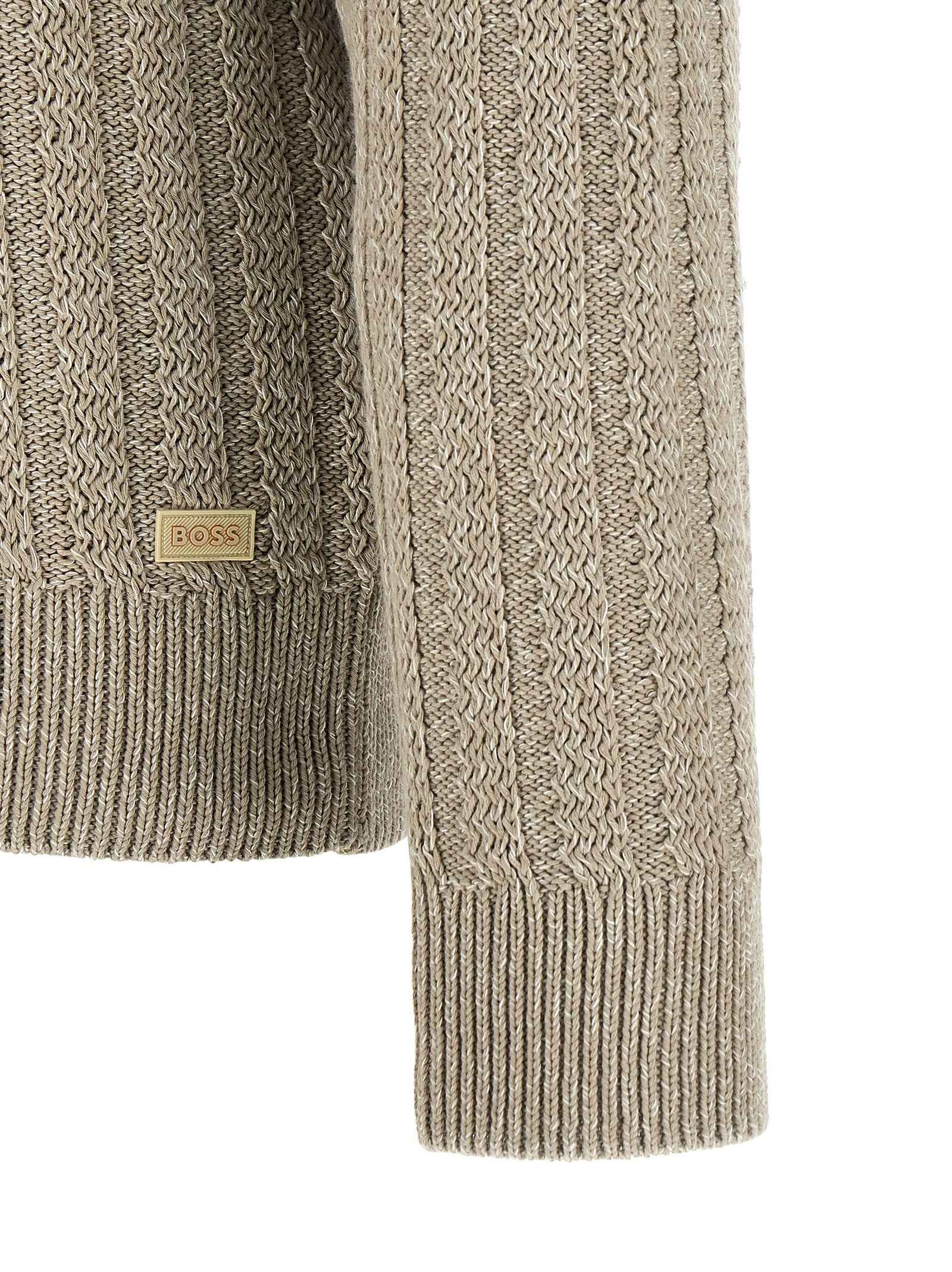 Hugo Boss Beige Cotton Cardigan