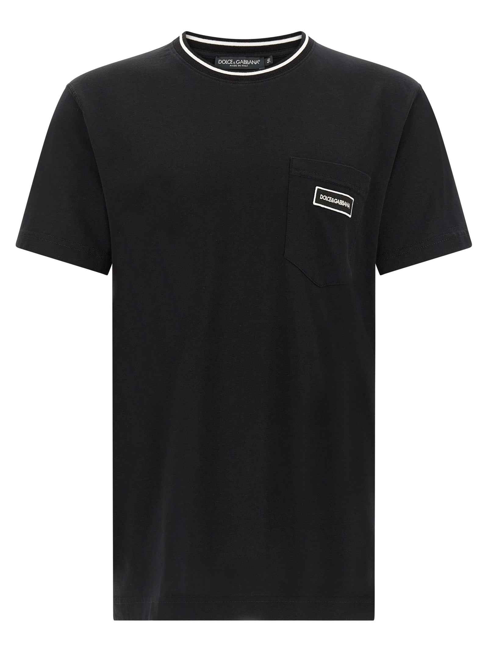Dolce & Gabbana Black Cotton T-Shirt