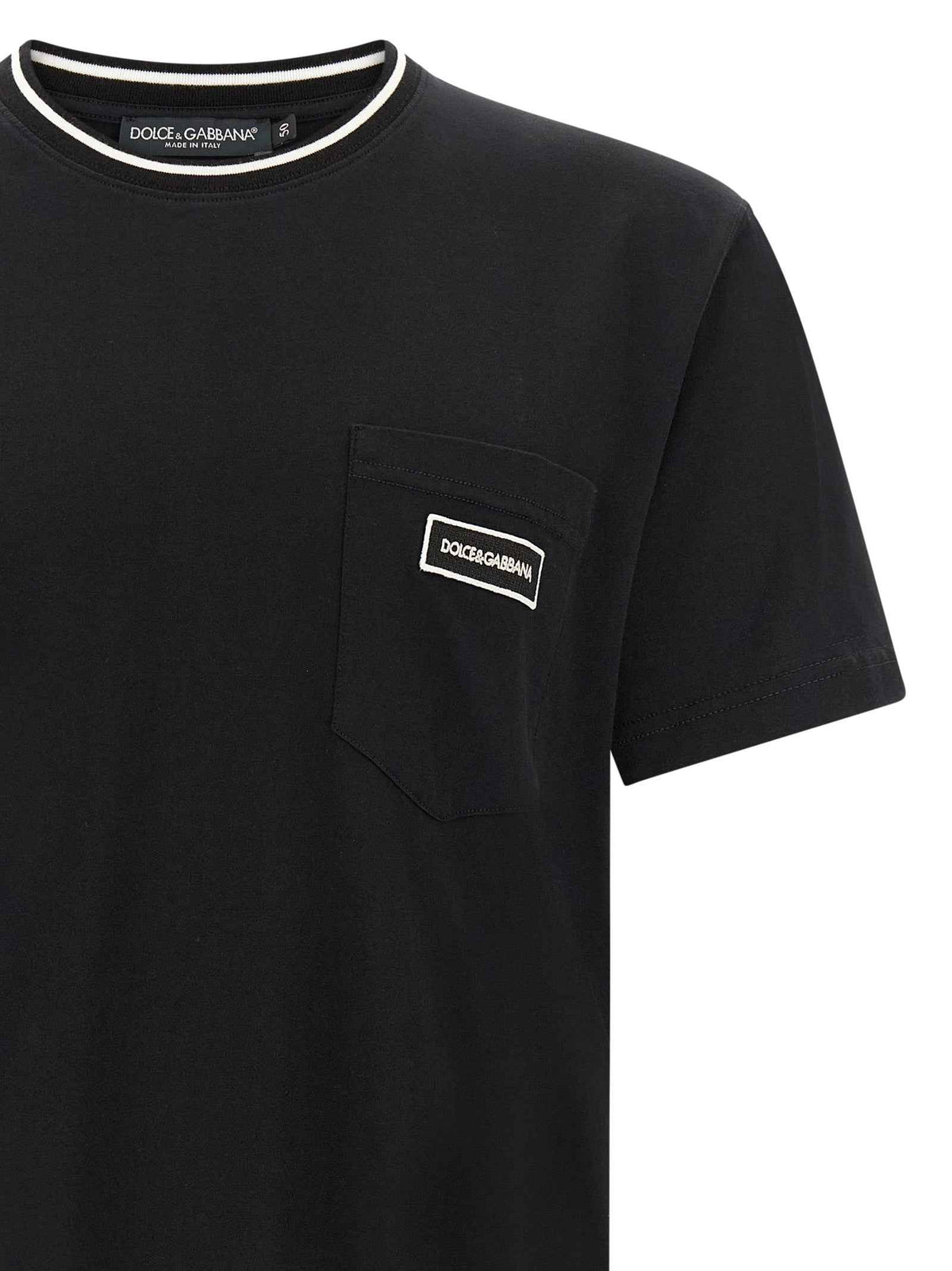 Dolce & Gabbana Black Cotton T-Shirt