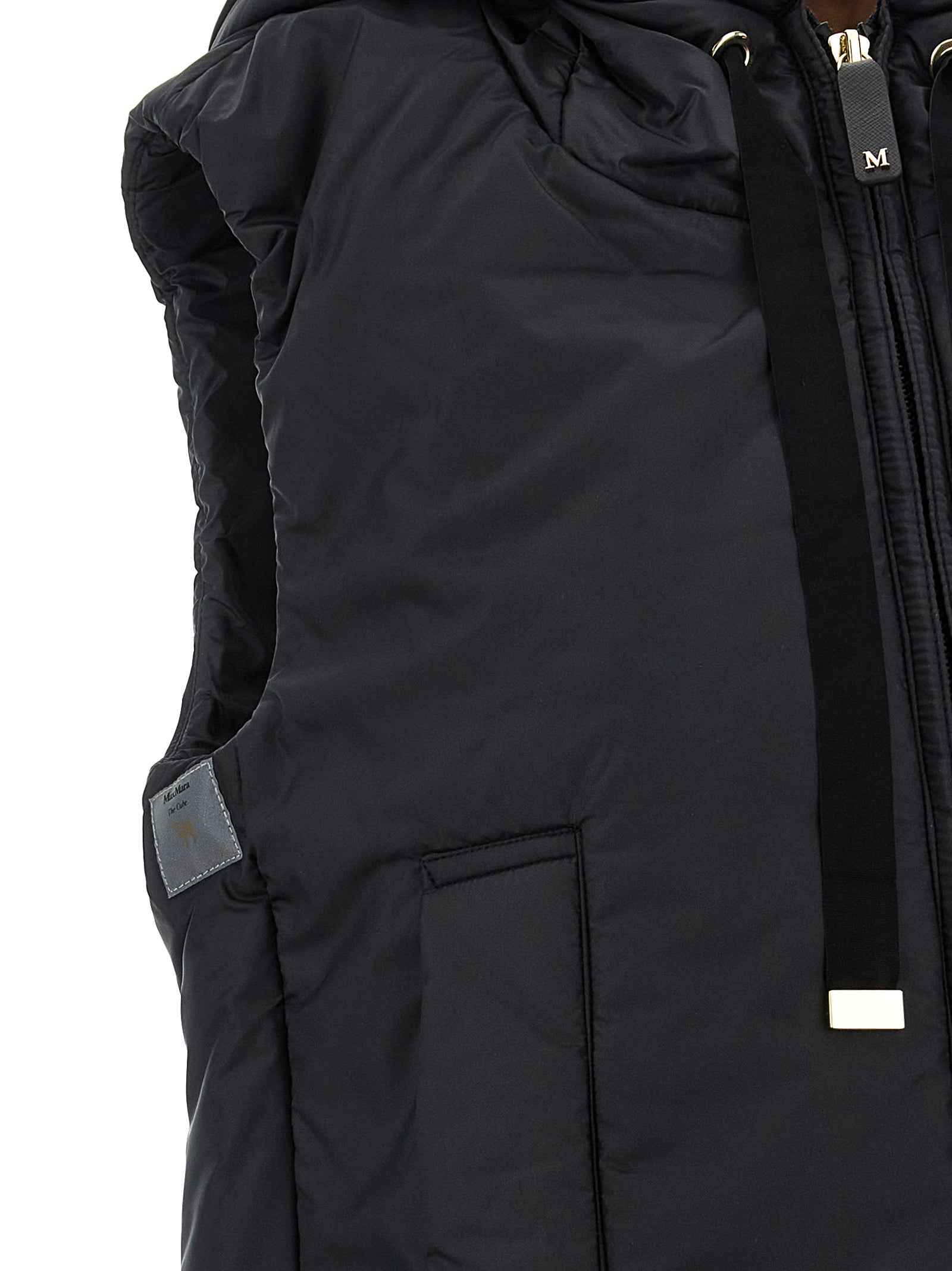 Max Mara Black Polyester Sleeveless Jacket