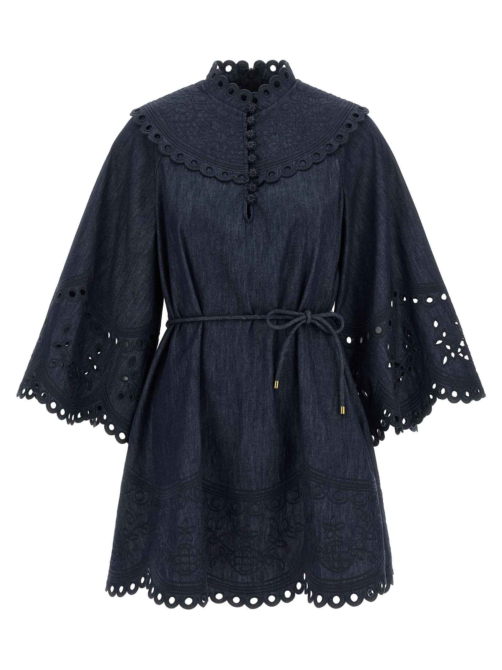 Zimmermann Blue Cotton Short Dress