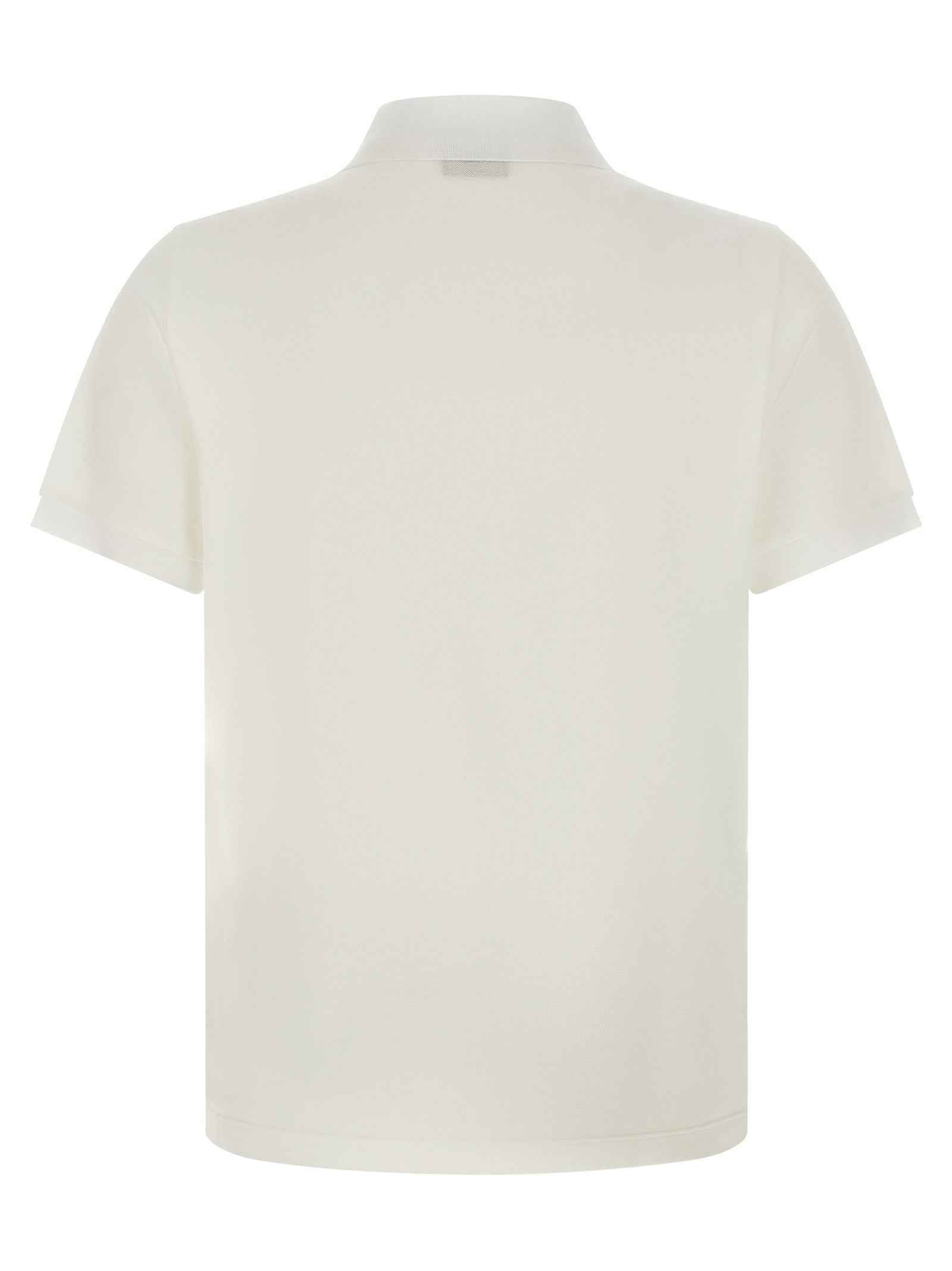 Fendi White Cotton Polo Shirt