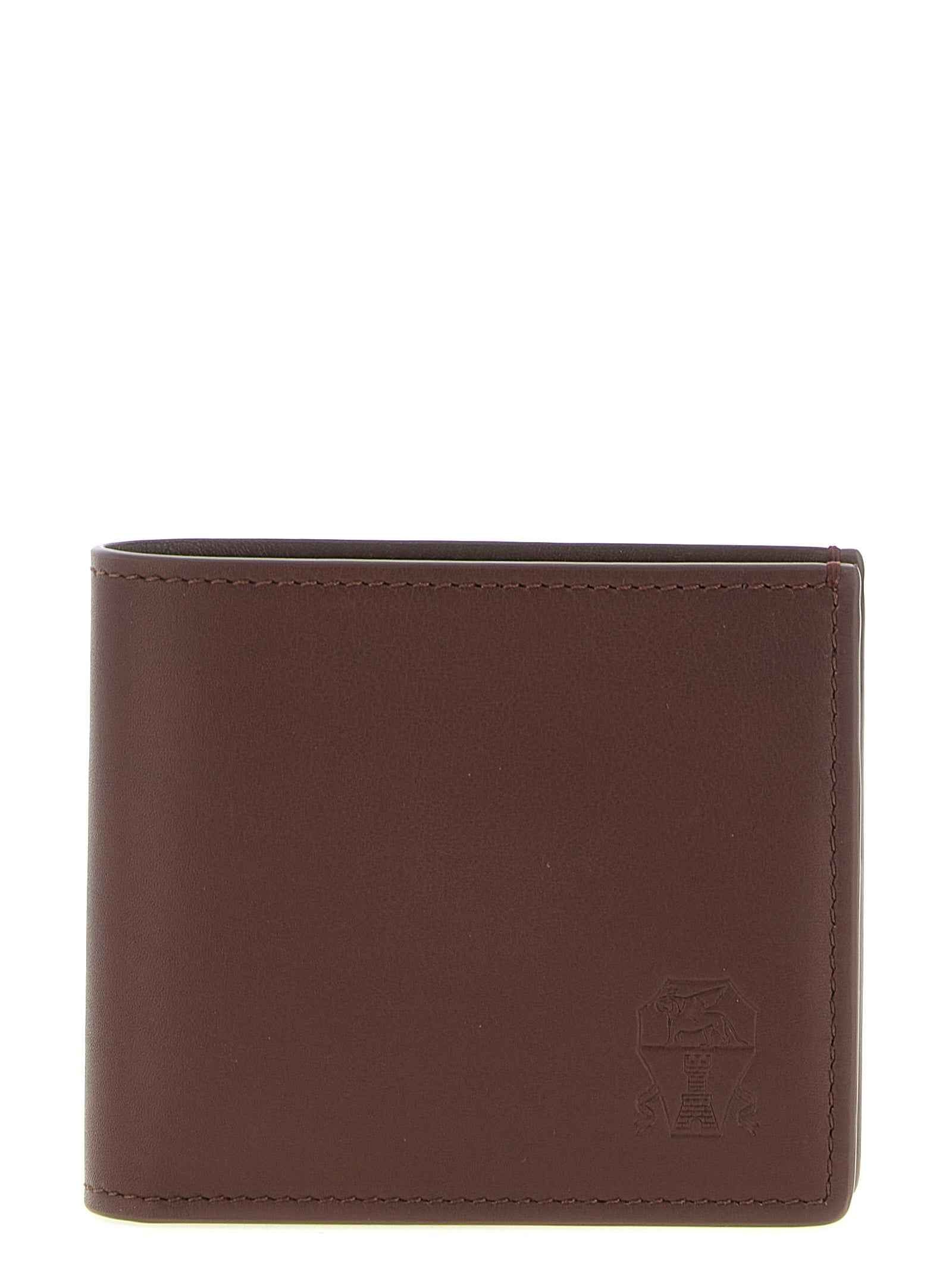 Brunello Cucinelli Brown Calfskin Leather Wallet