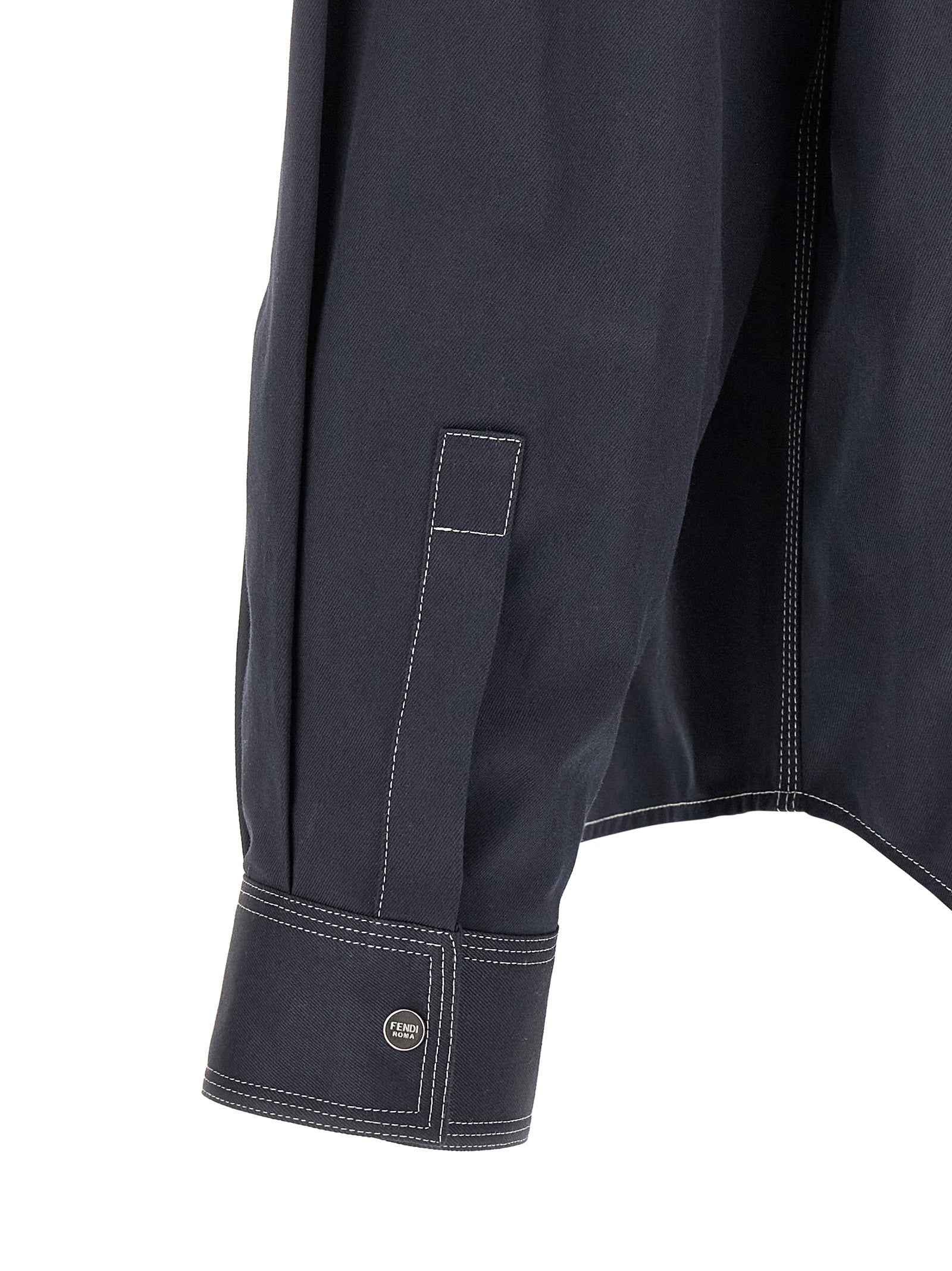 Fendi Blue Cotton Blouse