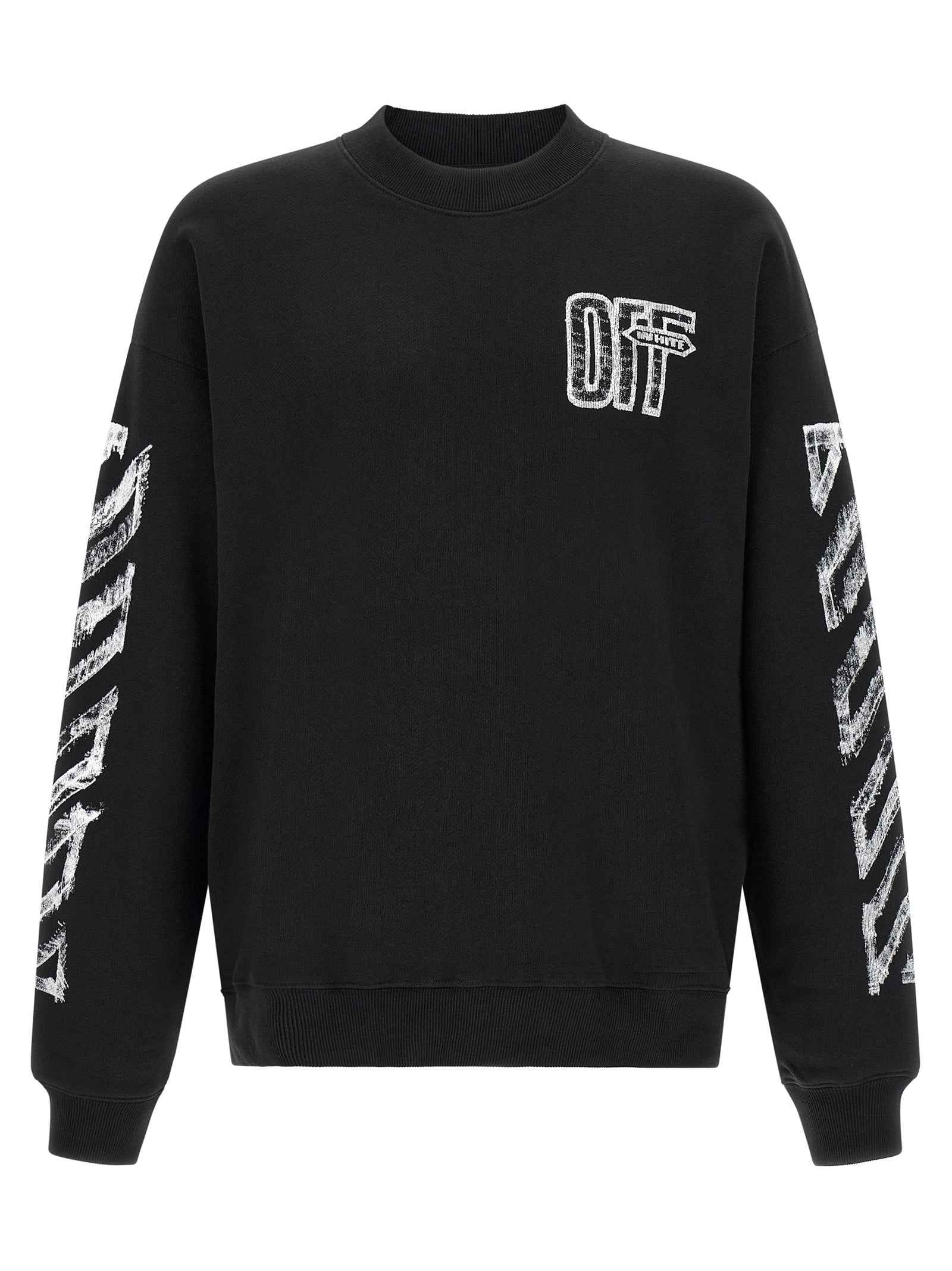 Off-White Black Cotton Sweatshirt