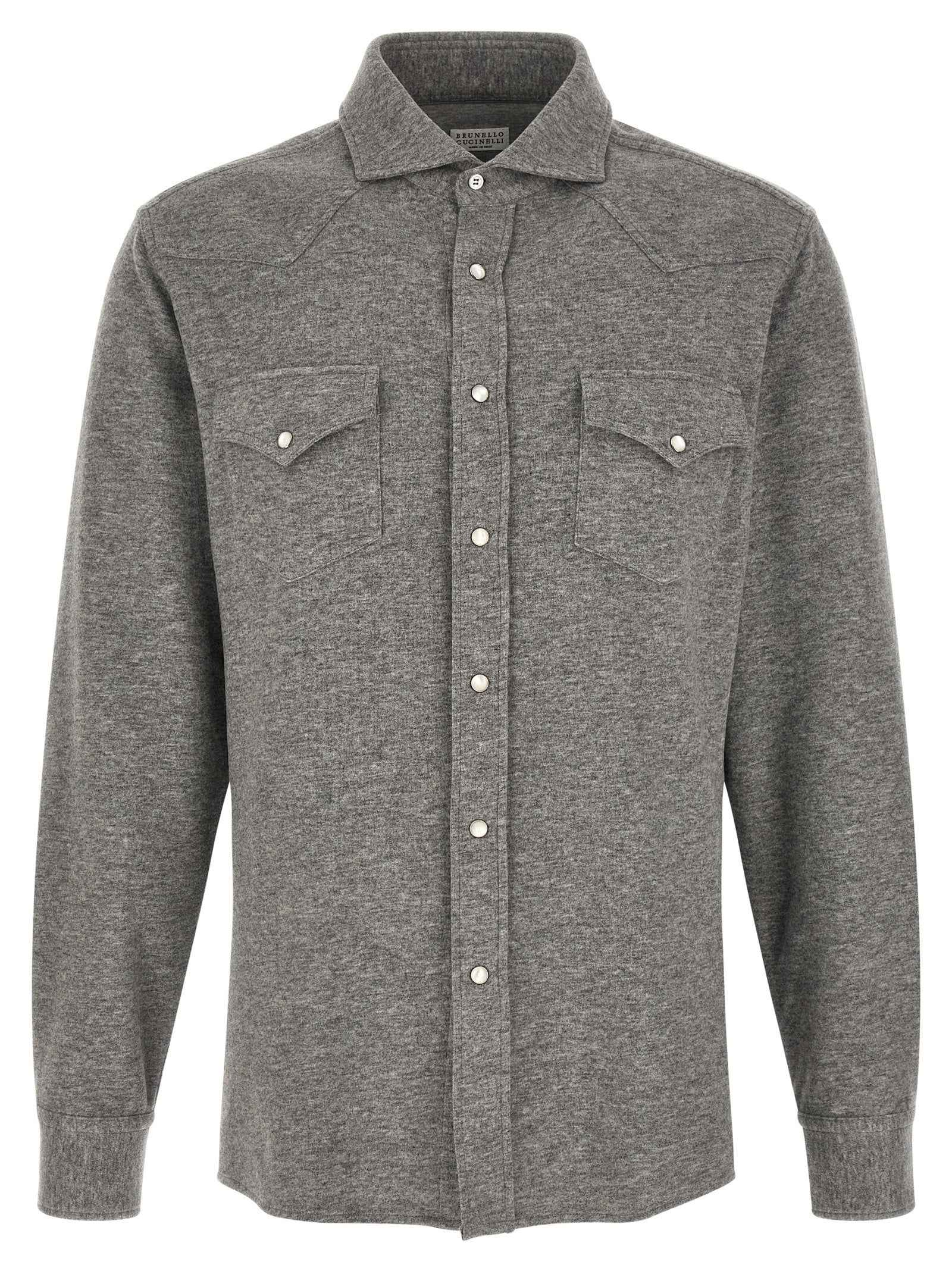 Brunello Cucinelli Gray Cashmere Blouse