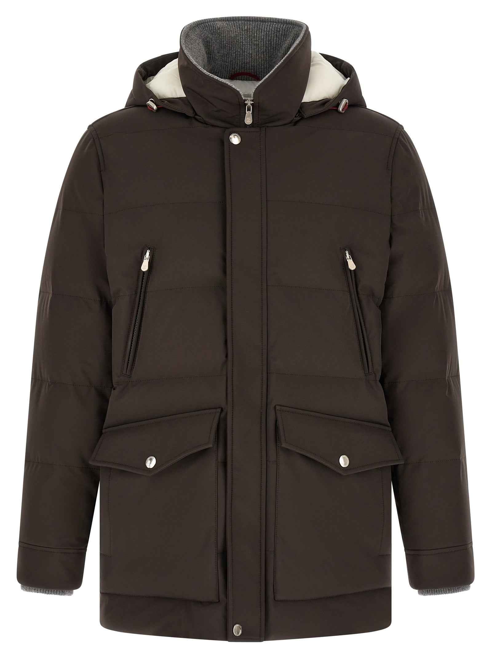 Brunello Cucinelli Brown Polyamide Parka