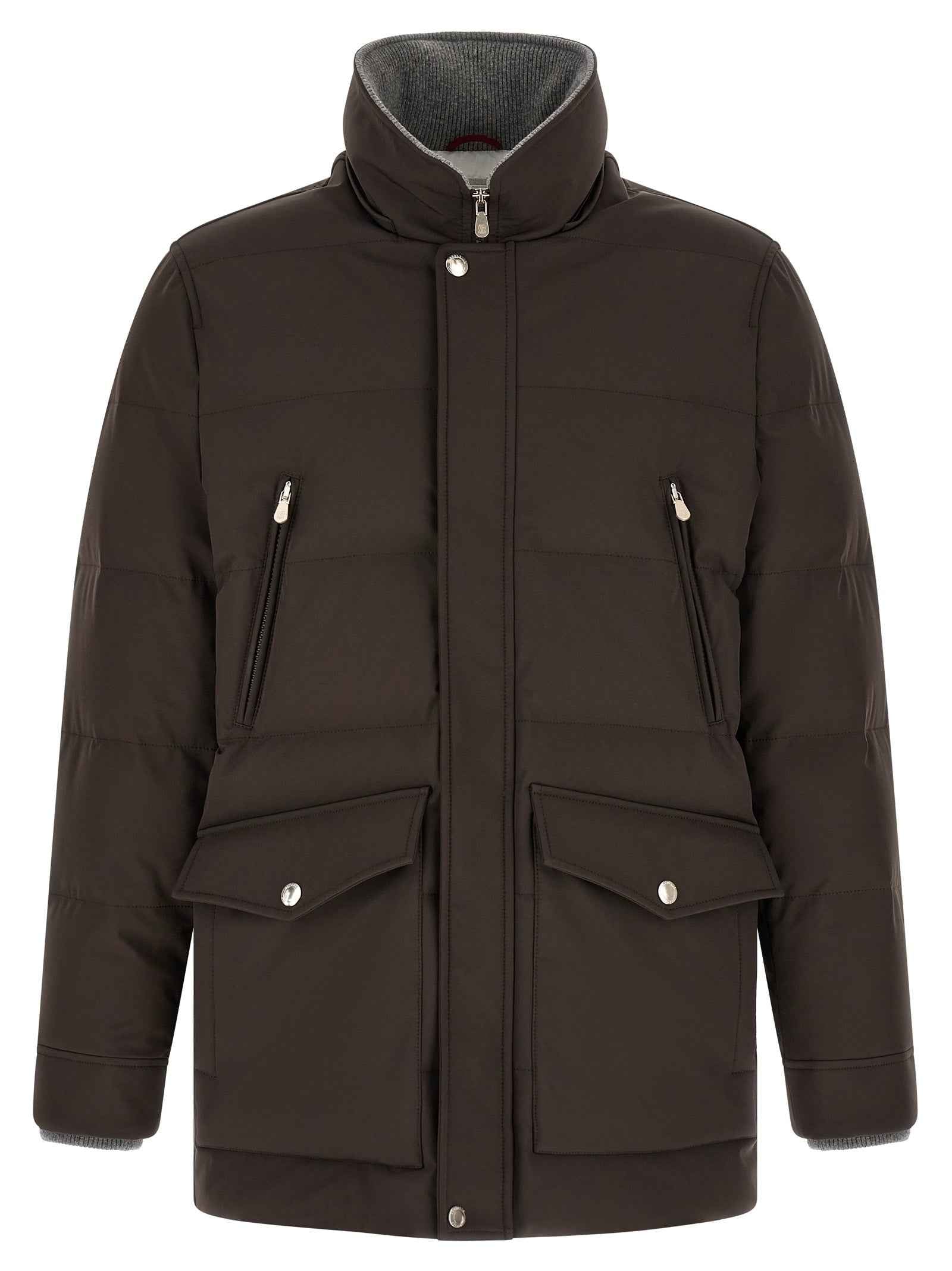 Brunello Cucinelli Brown Polyamide Parka
