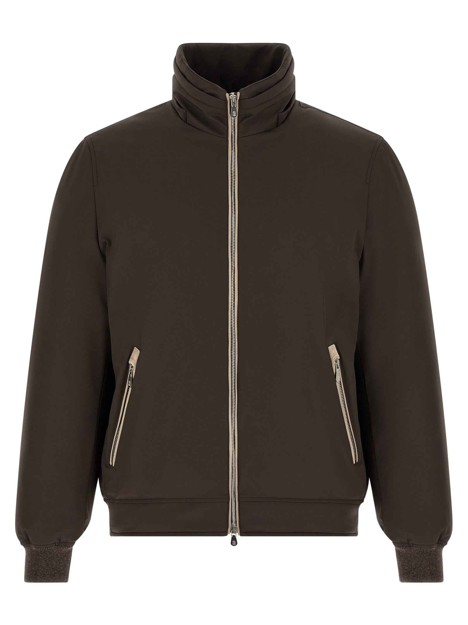 Brunello Cucinelli Brown Polyamide Full-Length Jacket