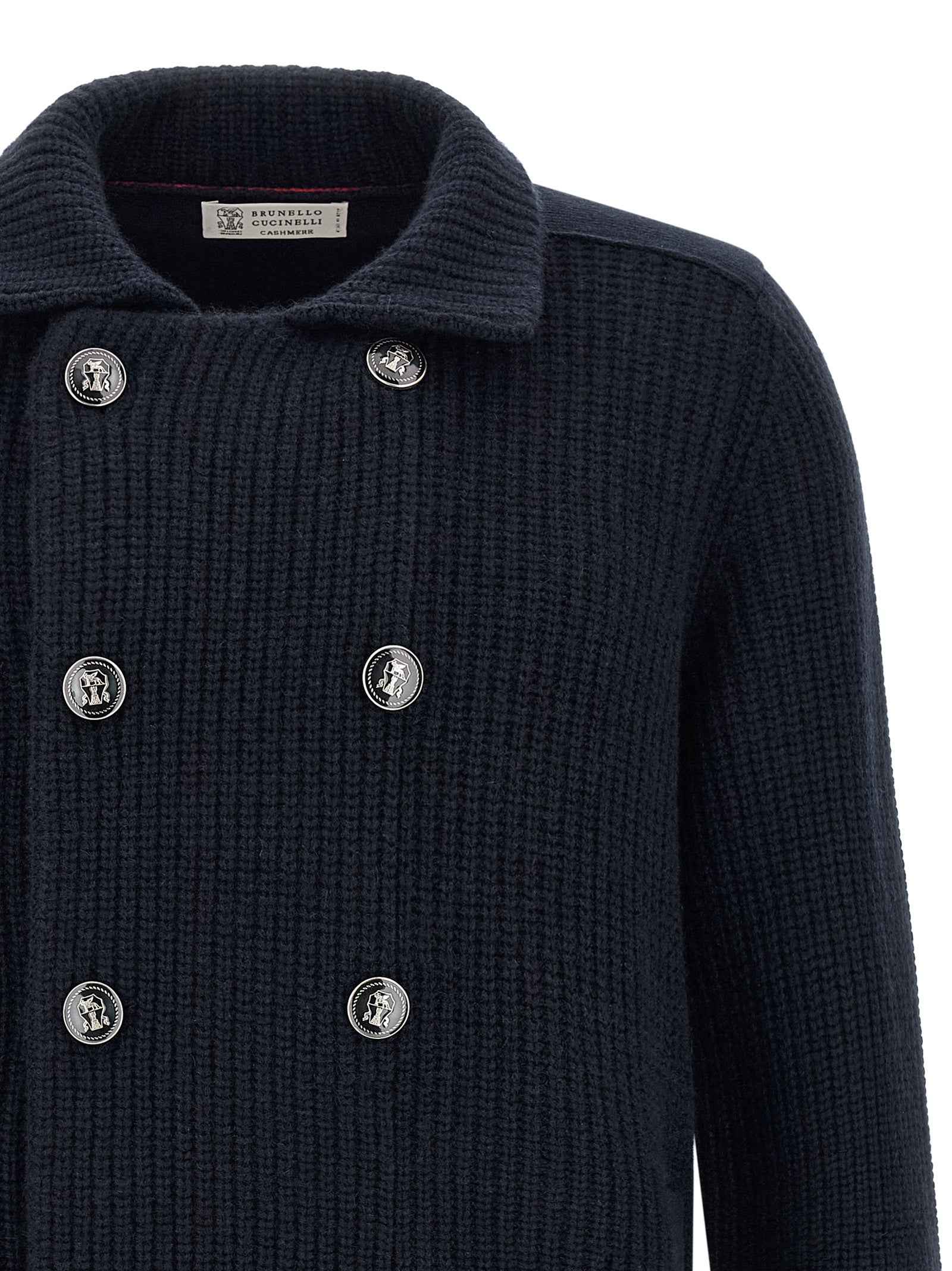 Brunello Cucinelli Blue Cashmere Cardigan