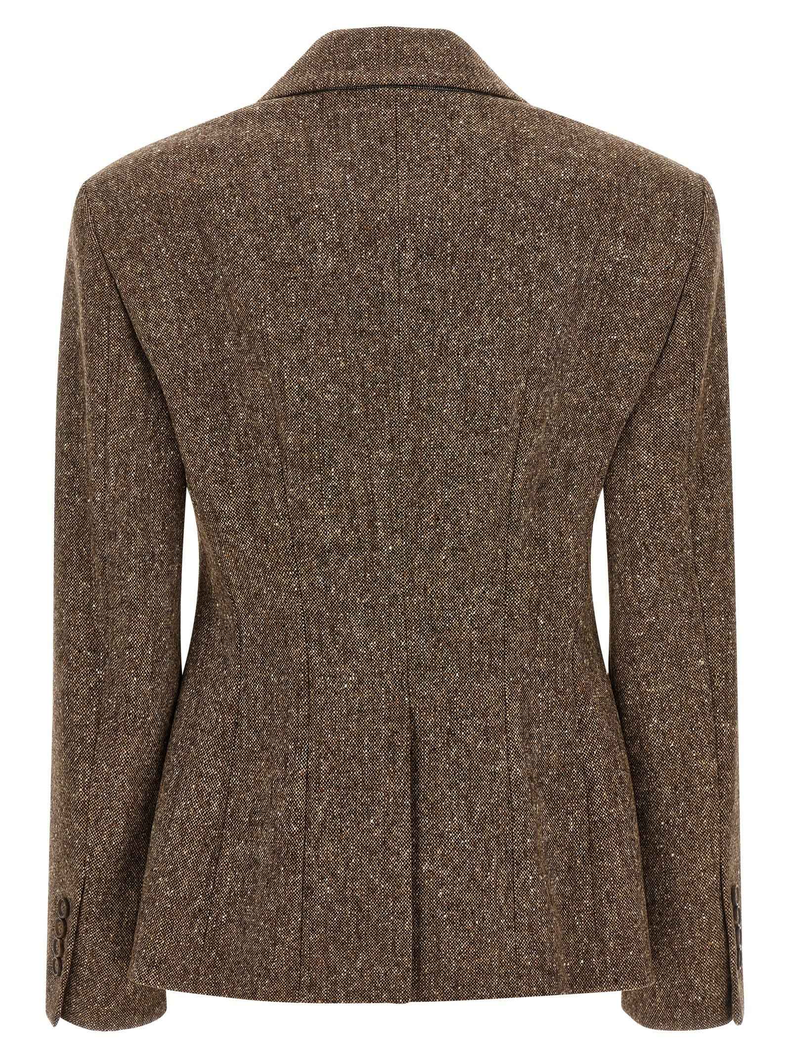 Brunello Cucinelli Brown Virgin Wool Blazer