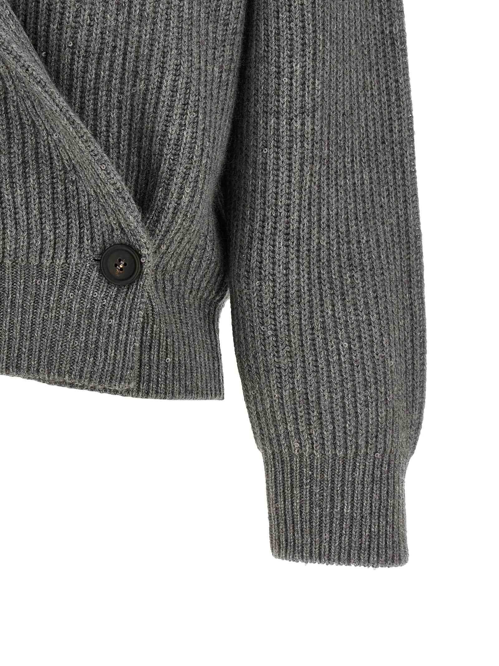 Brunello Cucinelli Gray Cashmere Cardigan