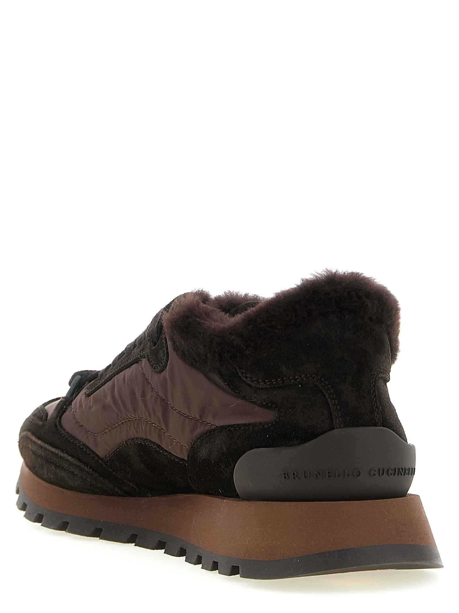 Brunello Cucinelli Black Calfskin Athletic Sneakers