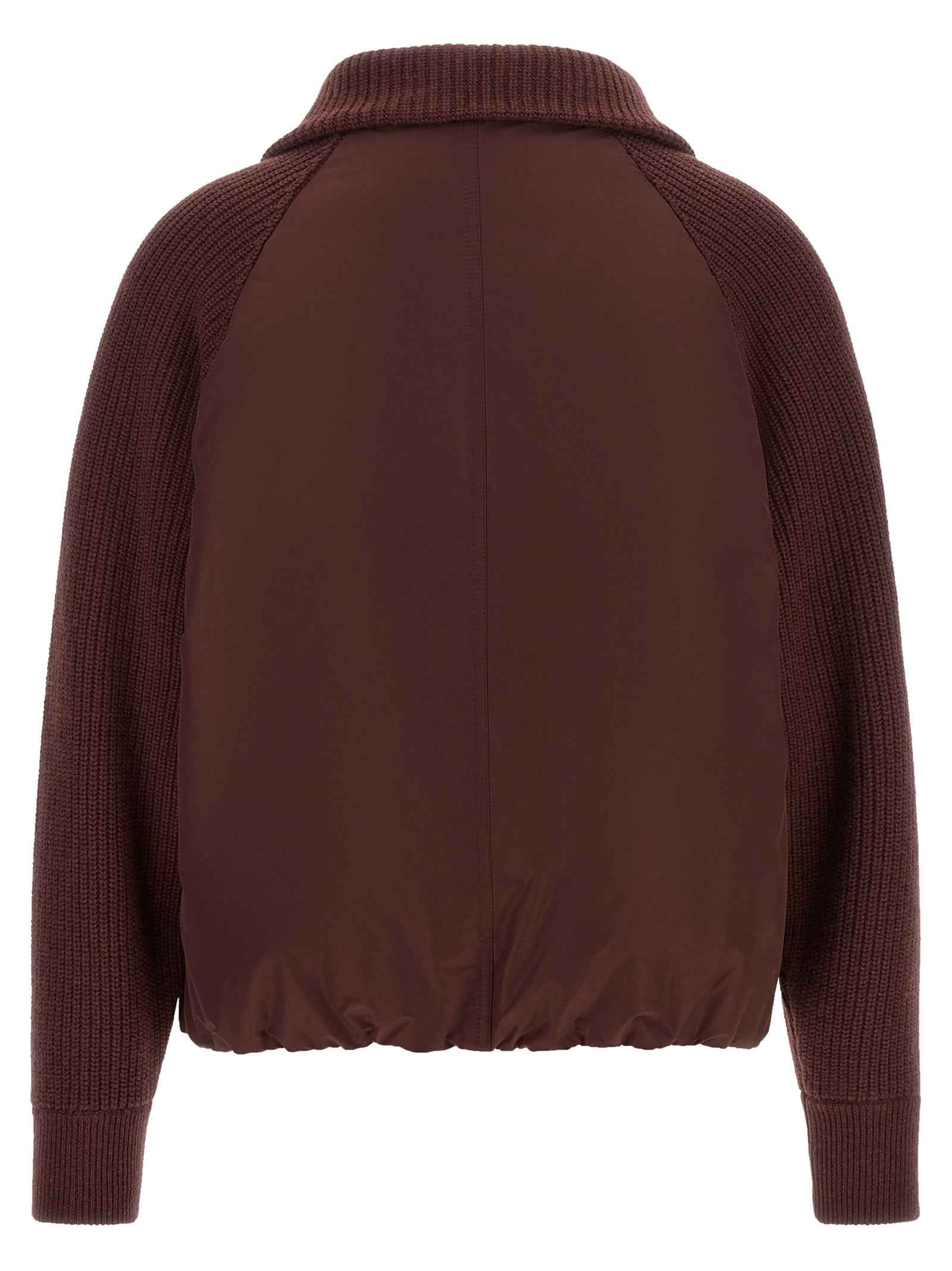 Brunello Cucinelli Bordeaux Cotton Bomber