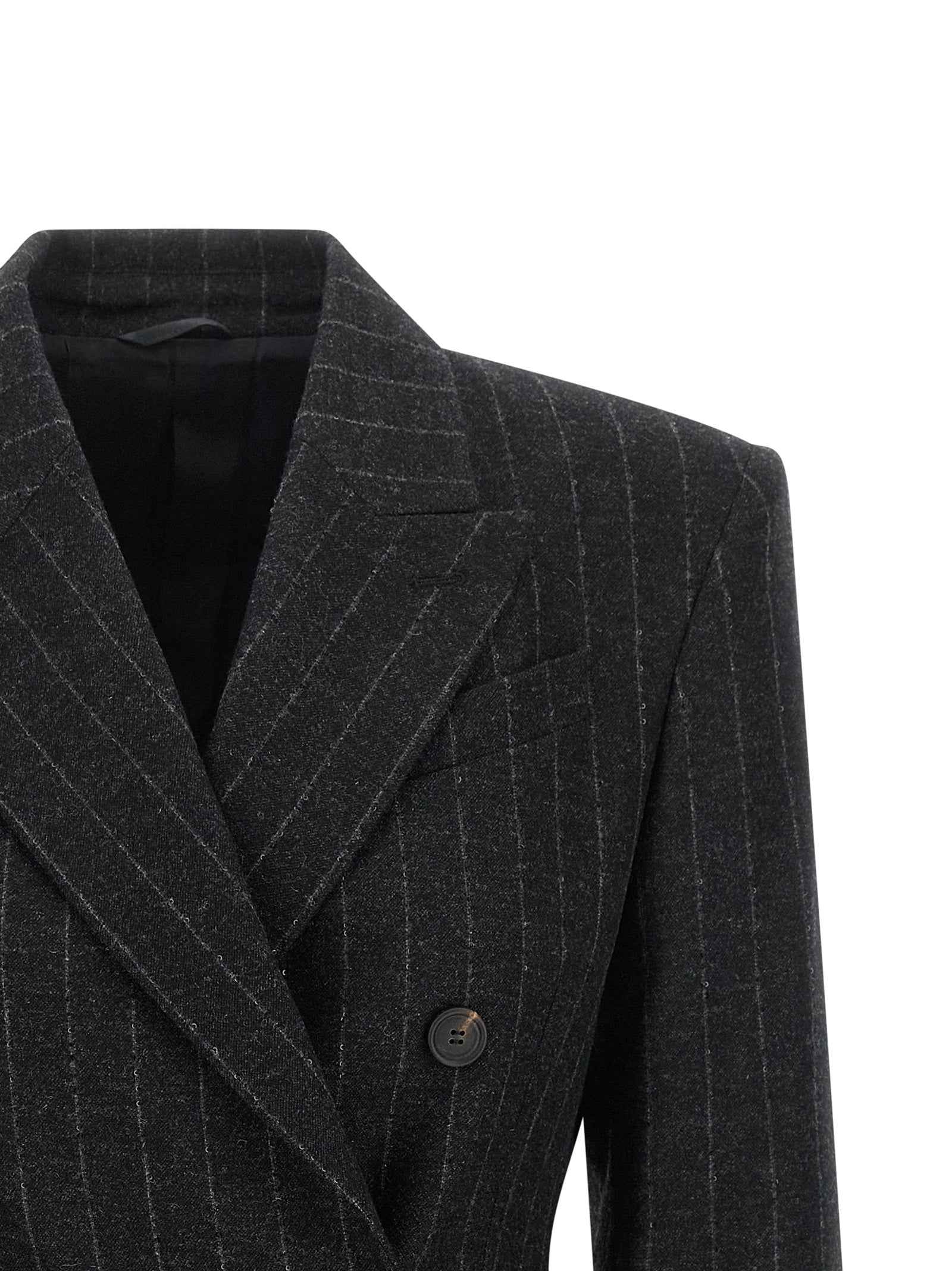 Brunello Cucinelli Gray Virgin Wool Blazer