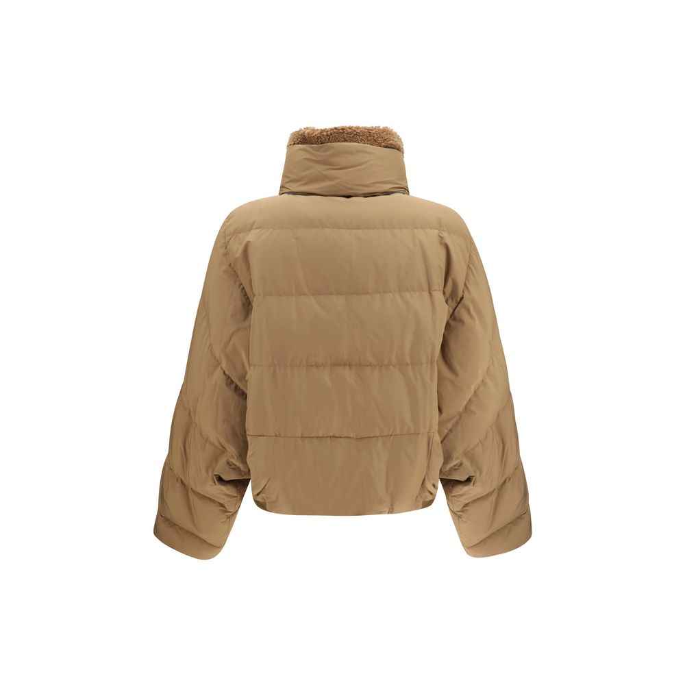 Brunello Cucinelli Beige Goose Down Full-Length Jacket