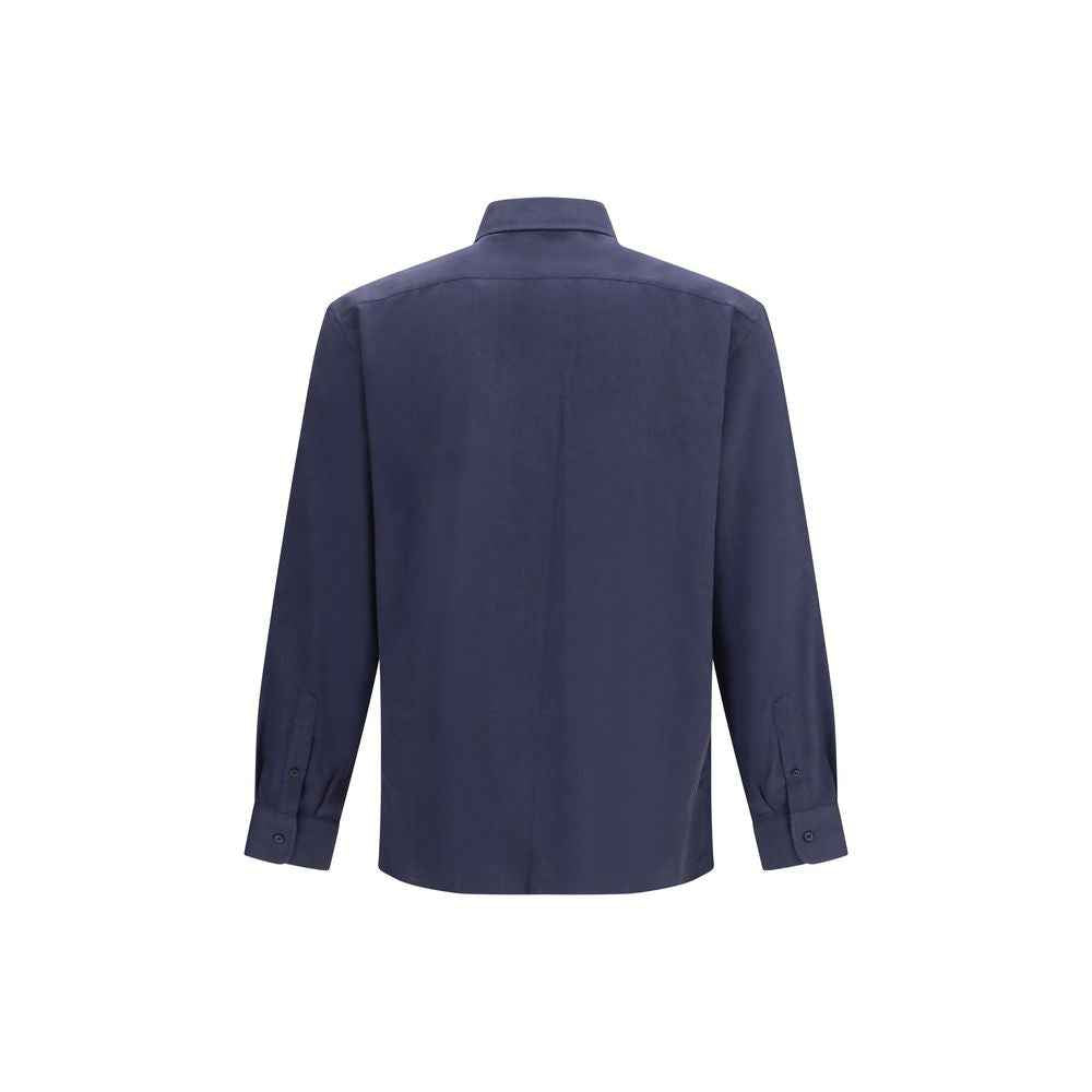 Brunello Cucinelli Blue Cotton Dress Shirt