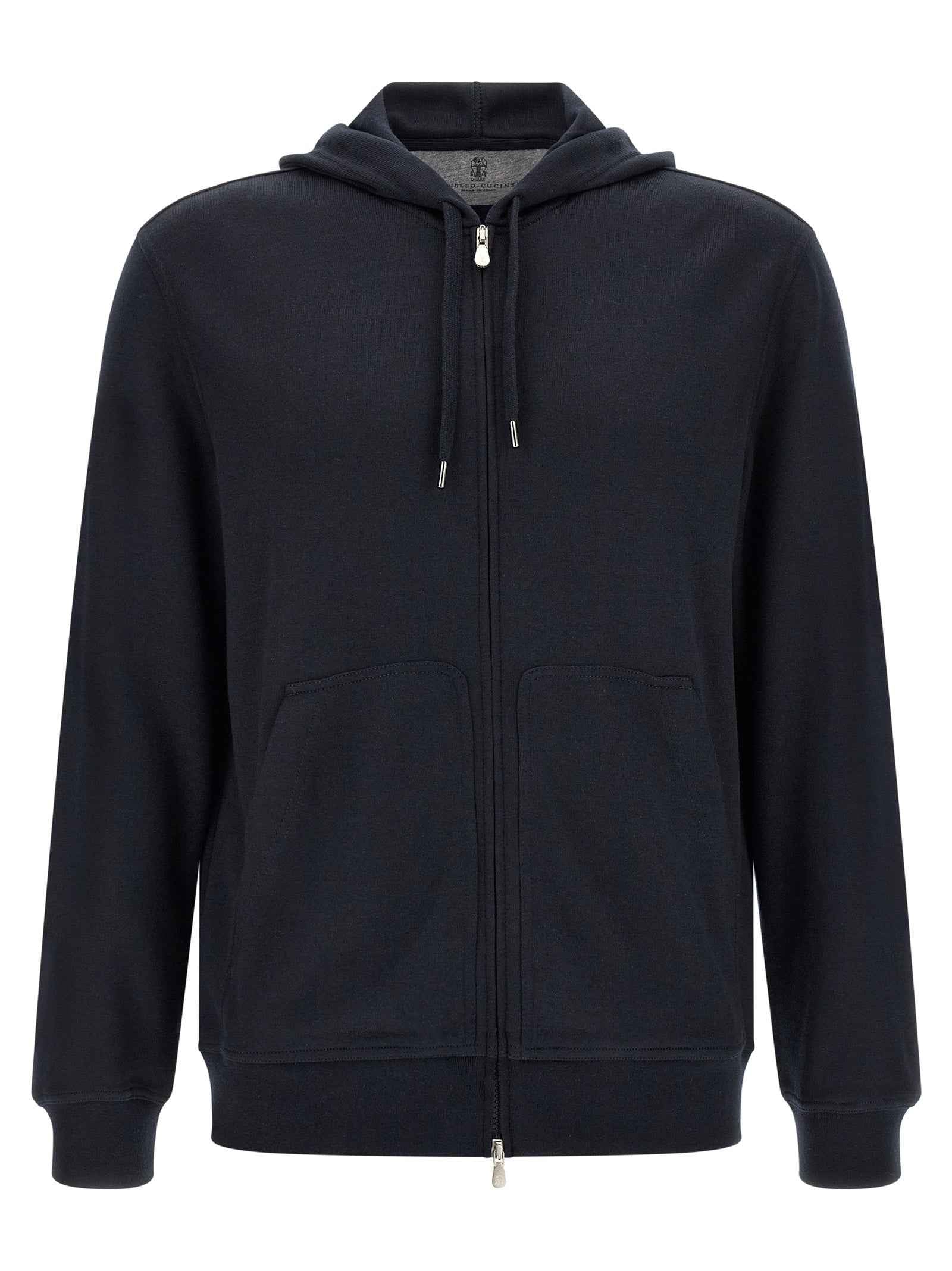 Brunello Cucinelli Blue Cashmere Sweatshirt
