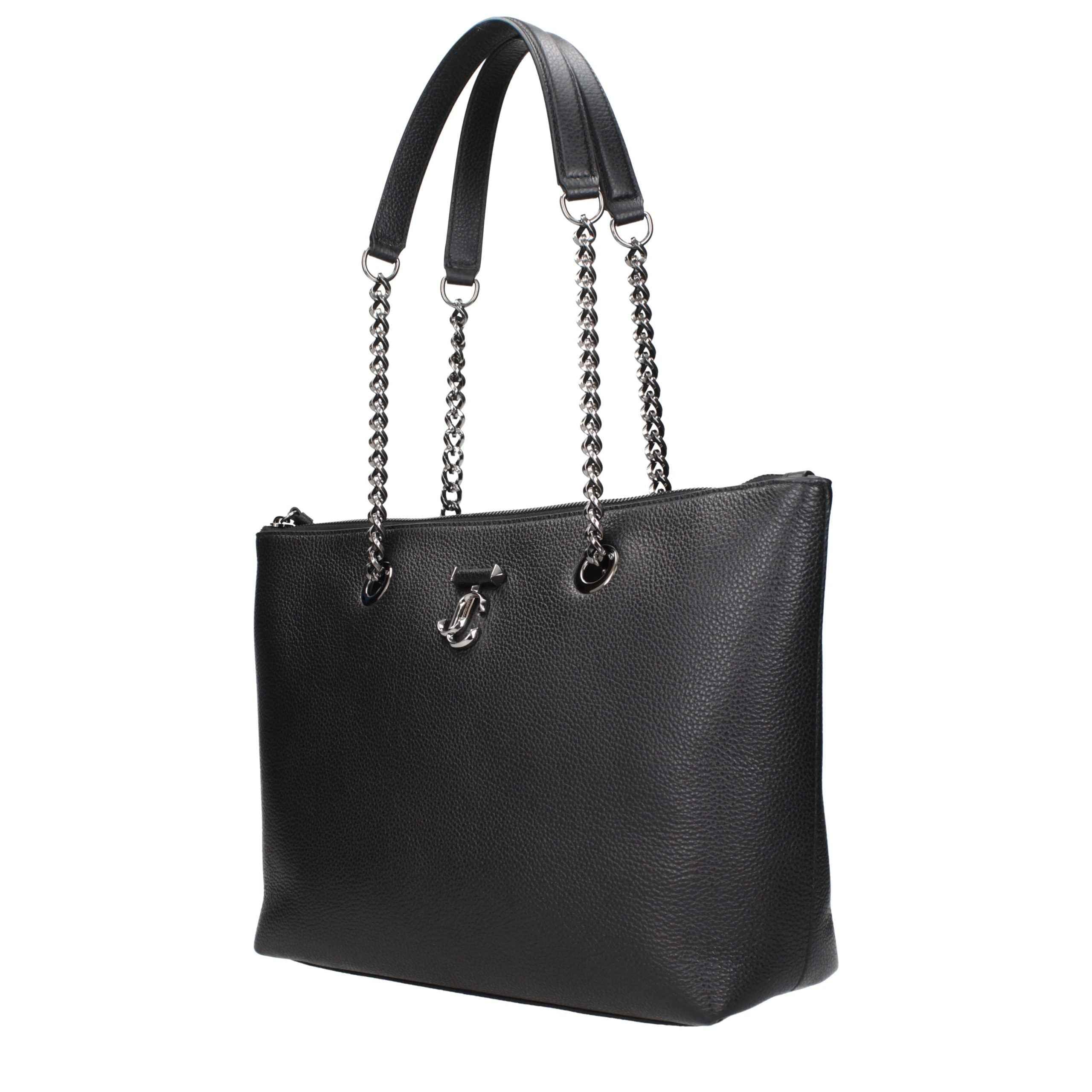 Jimmy Choo Black Leather Shoulder Bag
