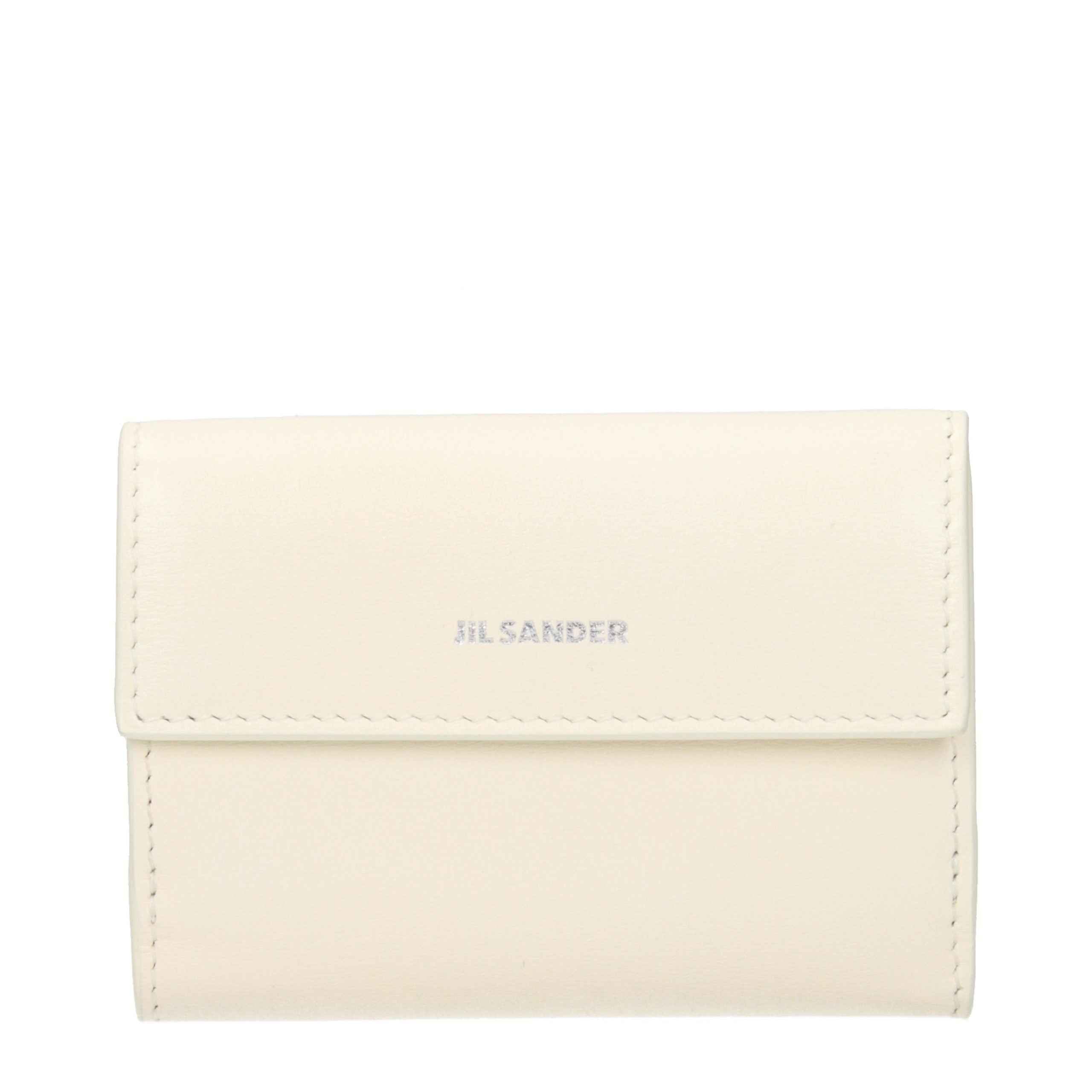 Jil Sander White Leather Wallet