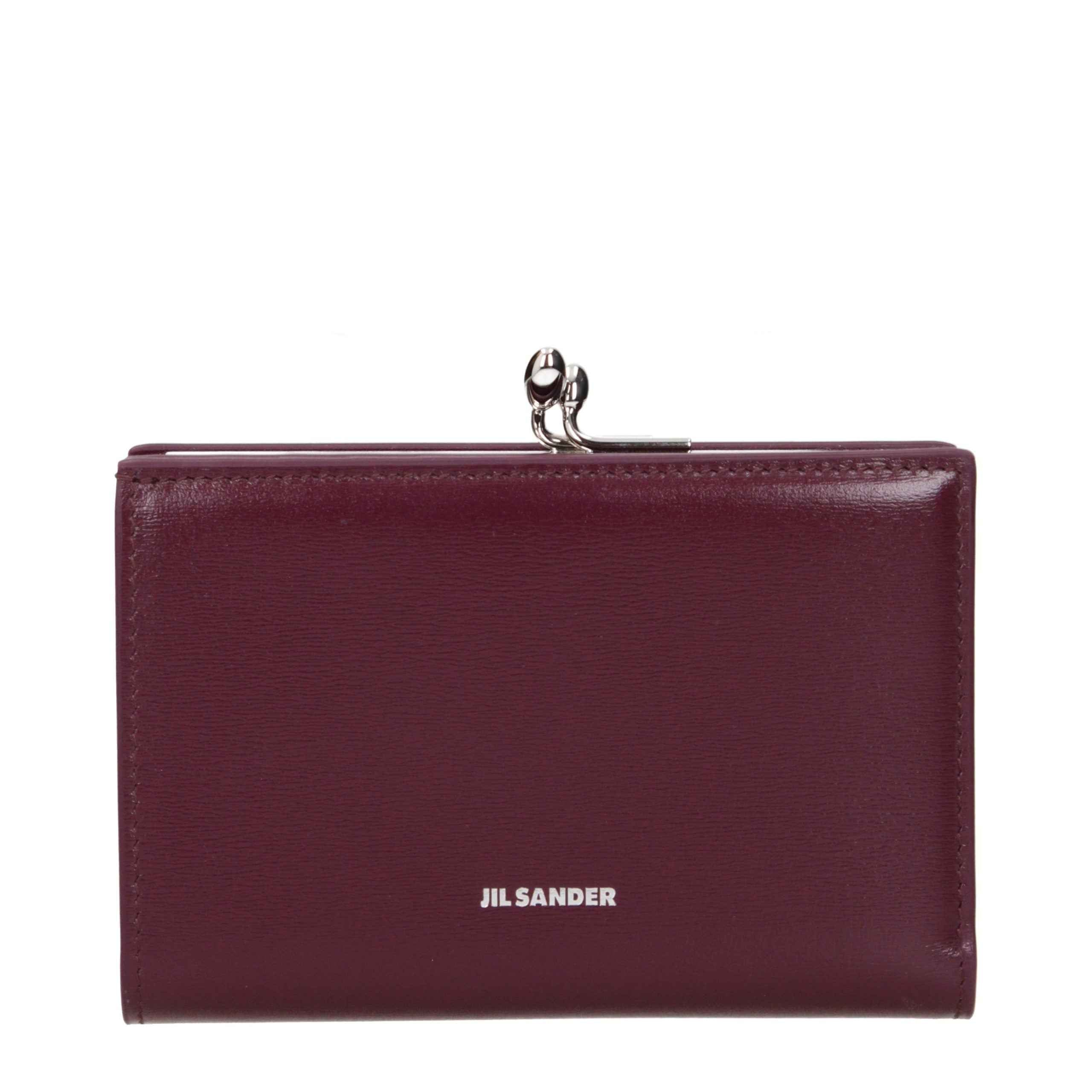 Jil Sander Red Leather Wallet