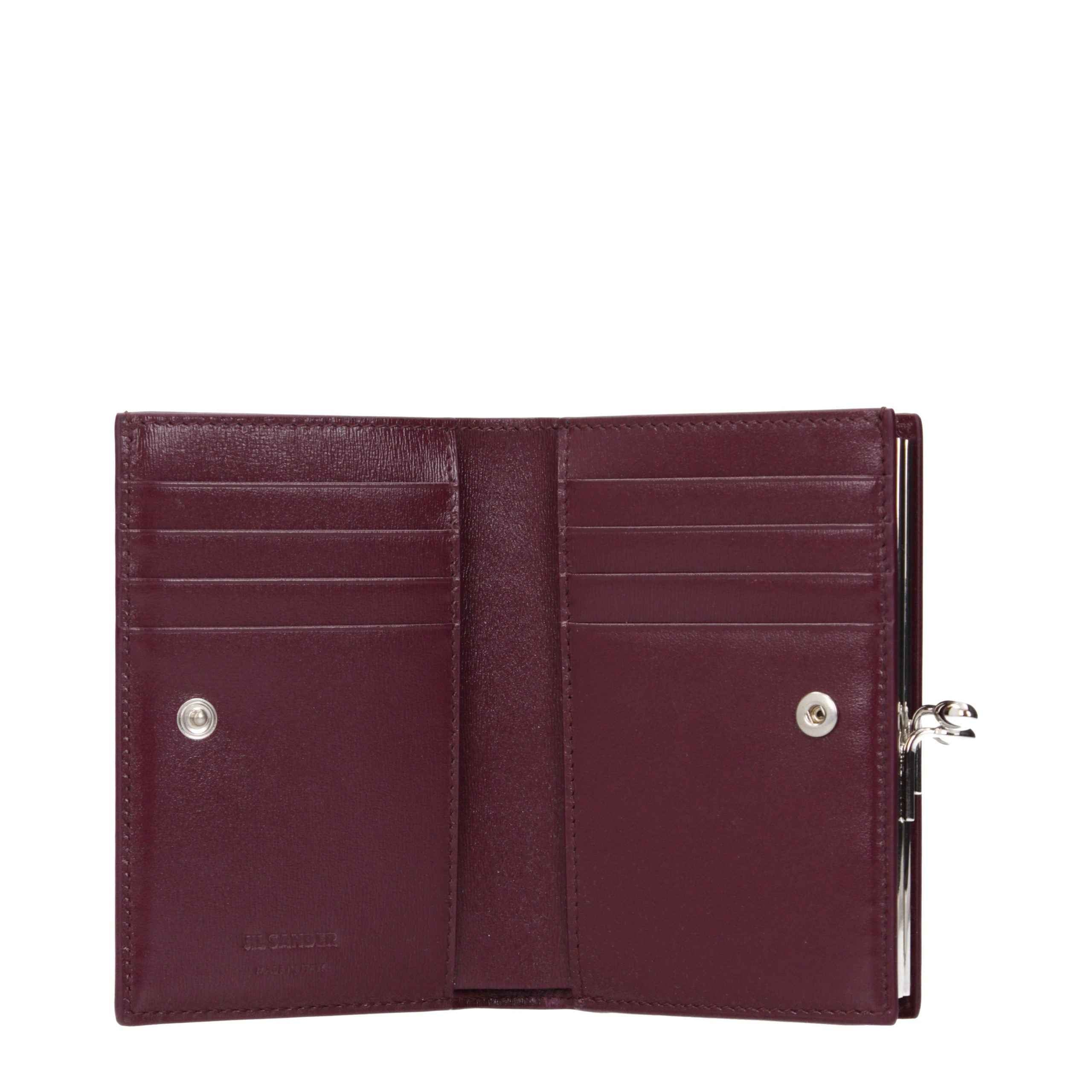 Jil Sander Red Leather Wallet