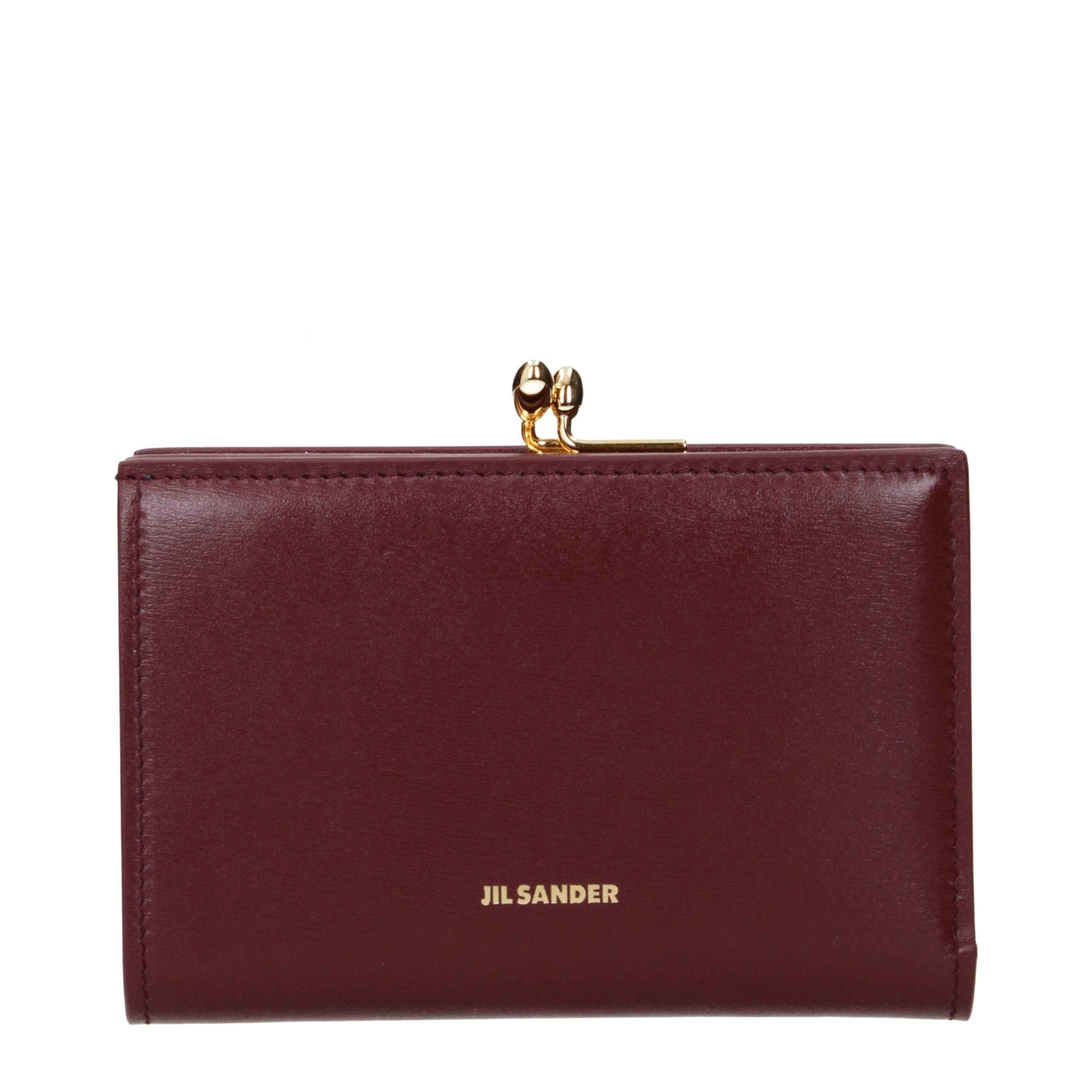 Jil Sander Red Leather Wallet