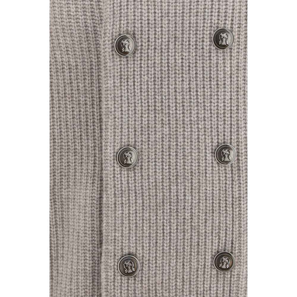 Brunello Cucinelli Gray Cashmere Cardigan