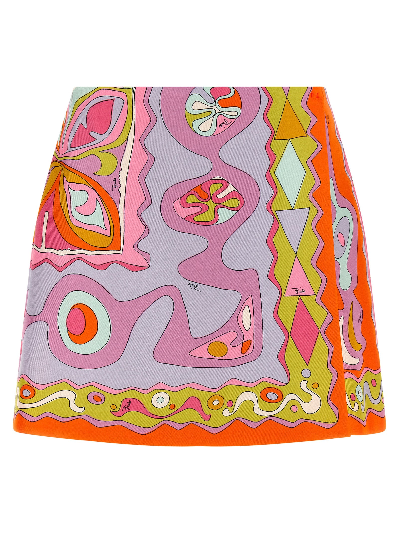 Emilio Pucci Multicolor Silk Long Skirt