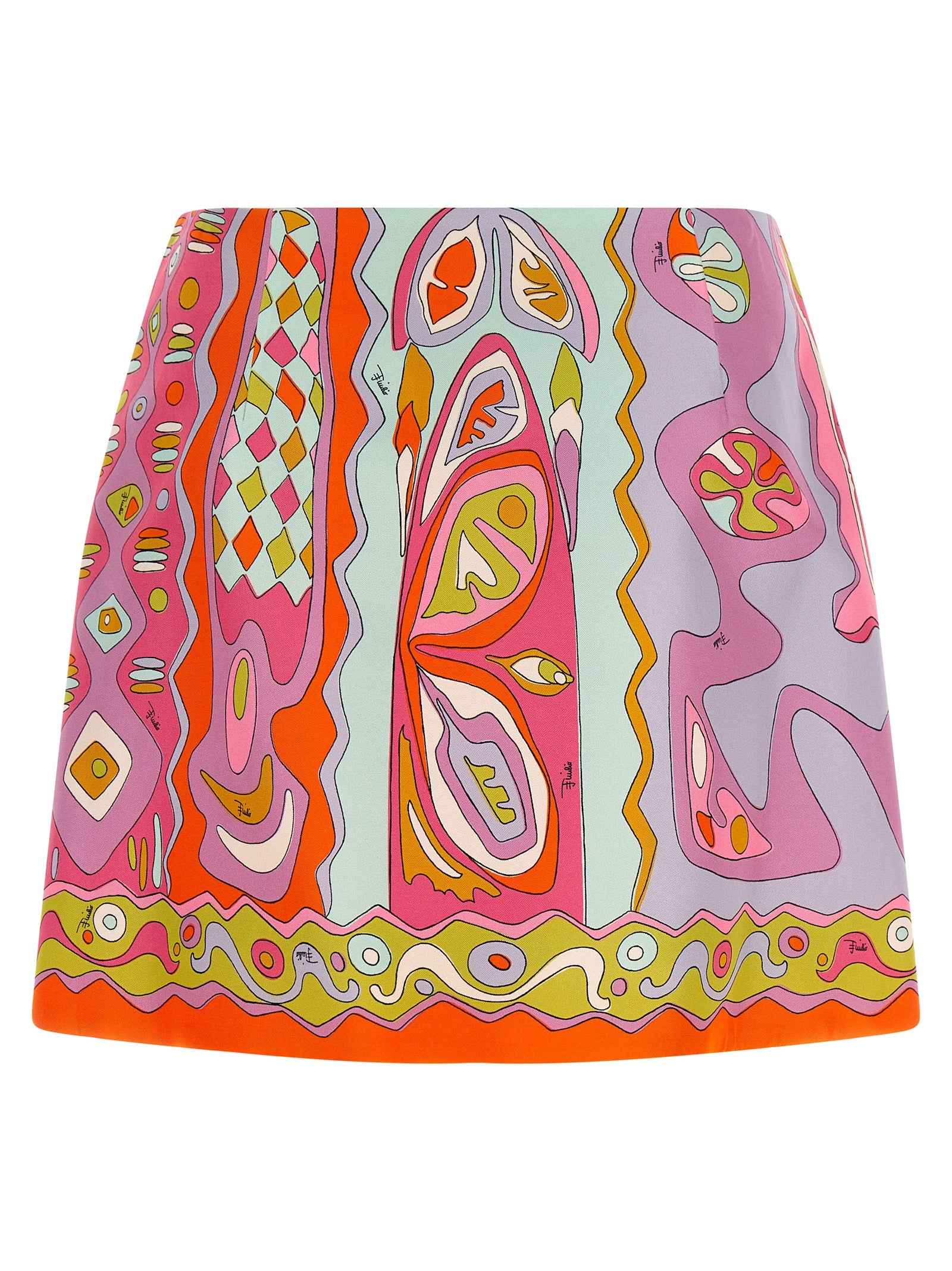 Emilio Pucci Multicolor Silk Long Skirt