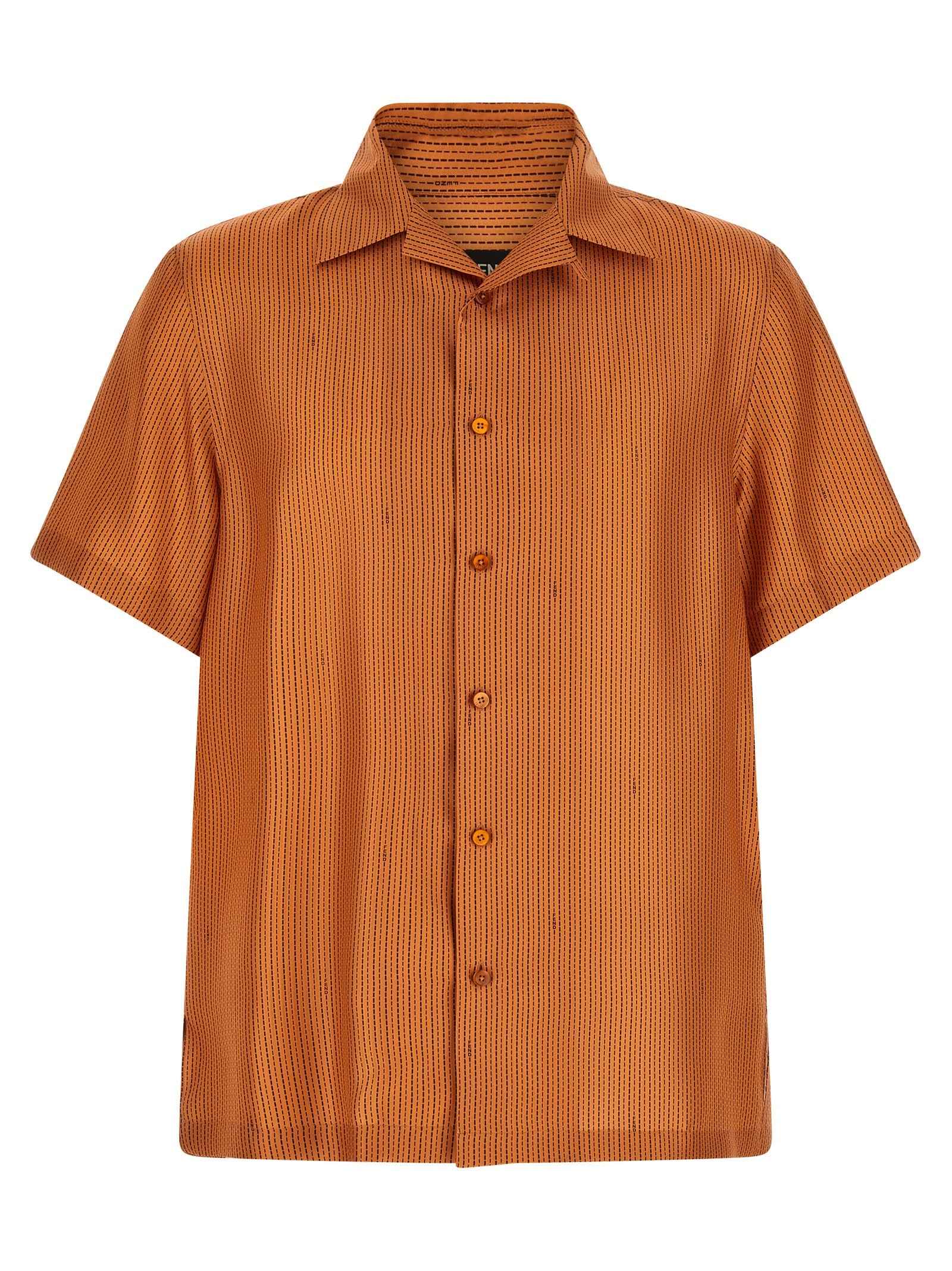Fendi Orange Silk Blouse
