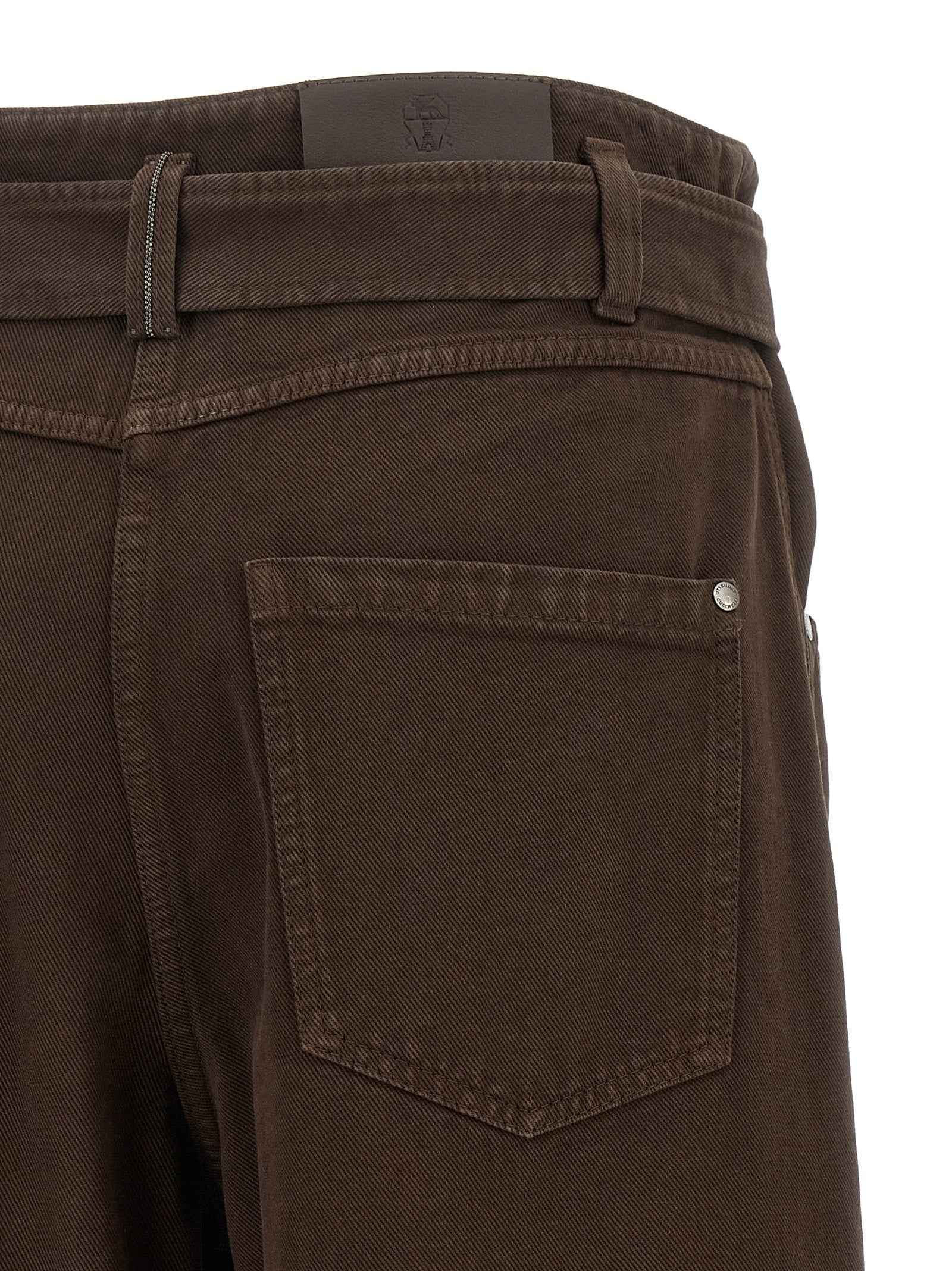 Brunello Cucinelli Brown Cotton Jeans Denim