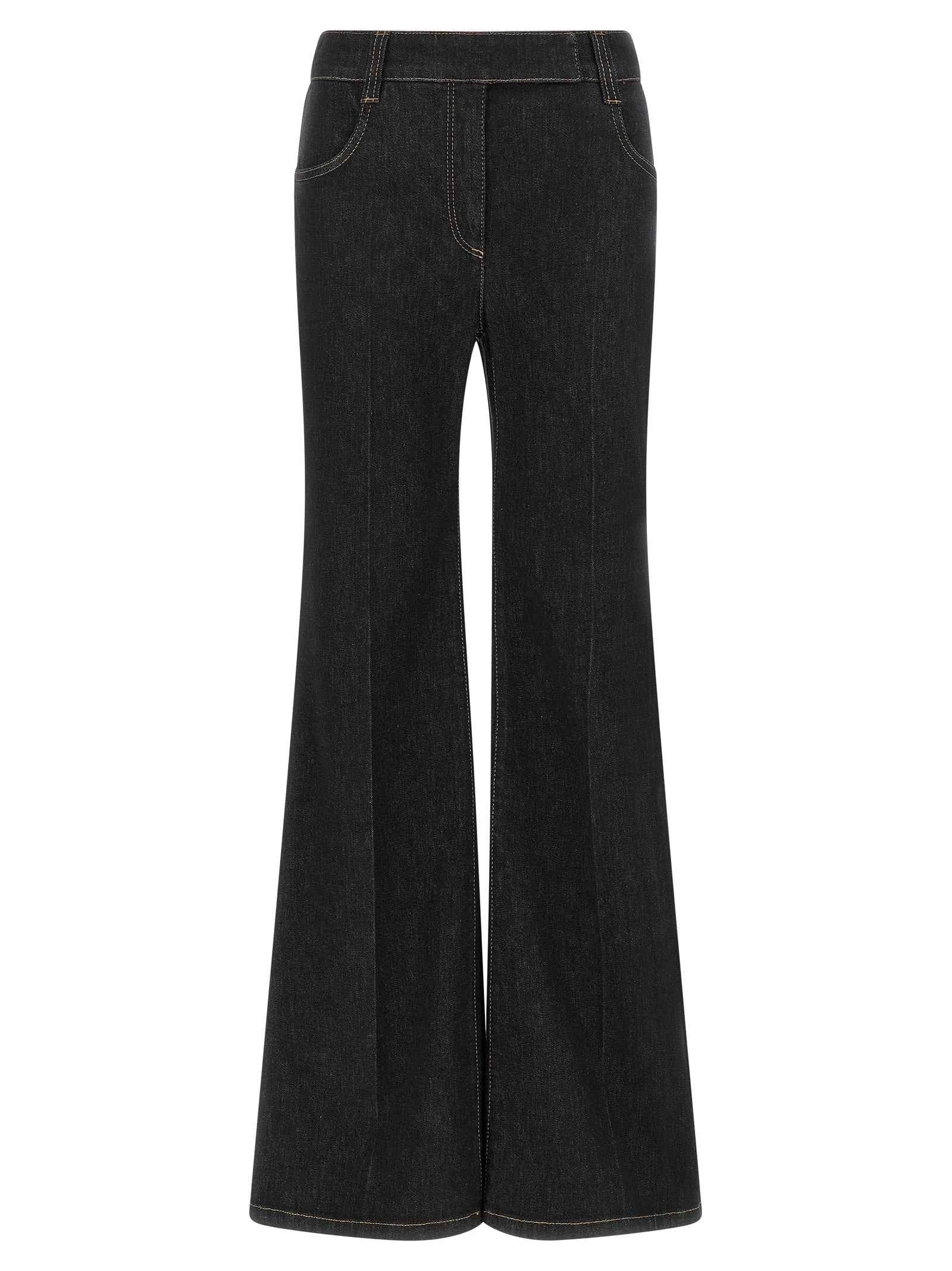 Brunello Cucinelli Blue Cotton Flared Jeans