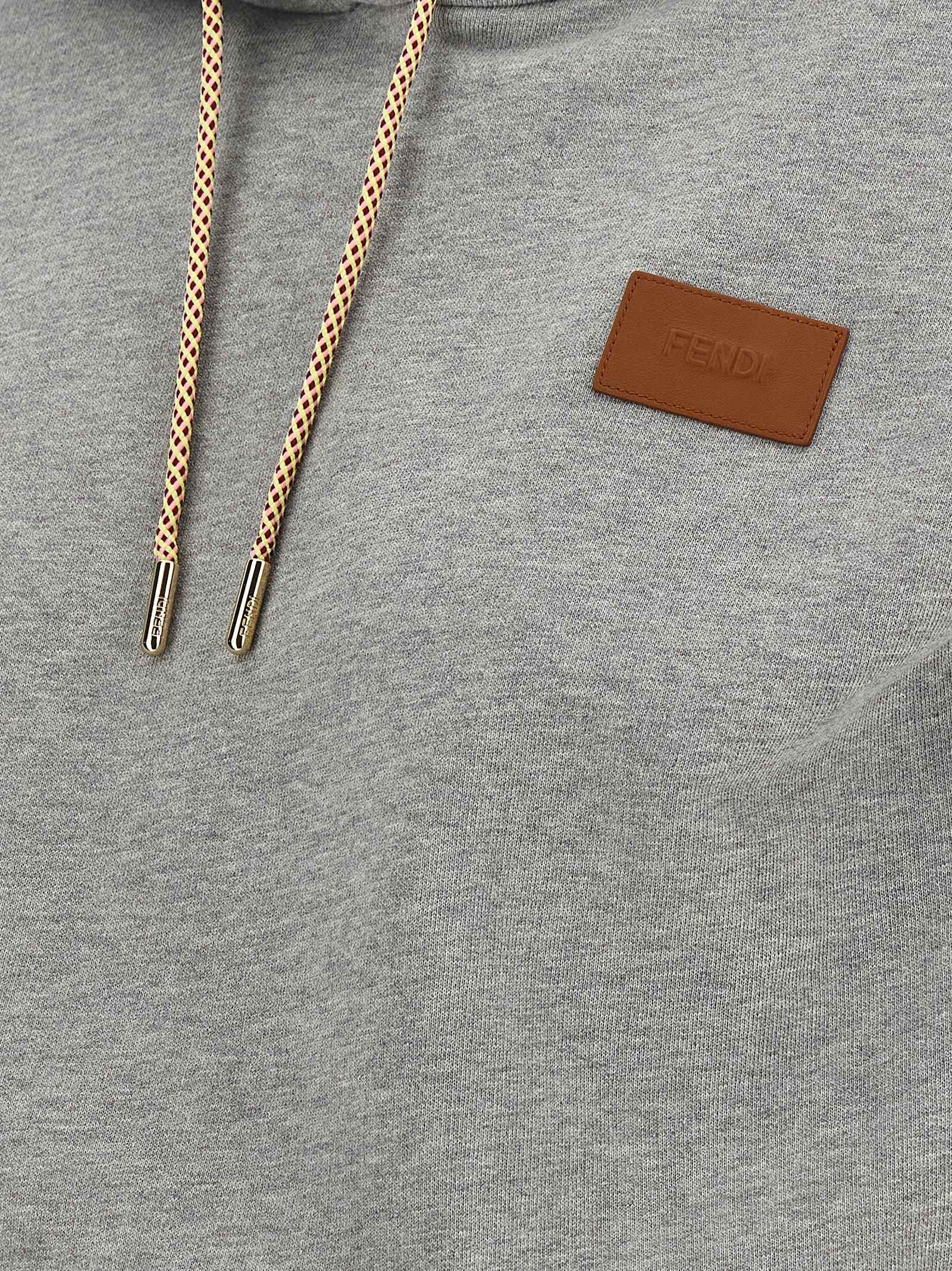 Fendi Gray Cotton Sweatshirt