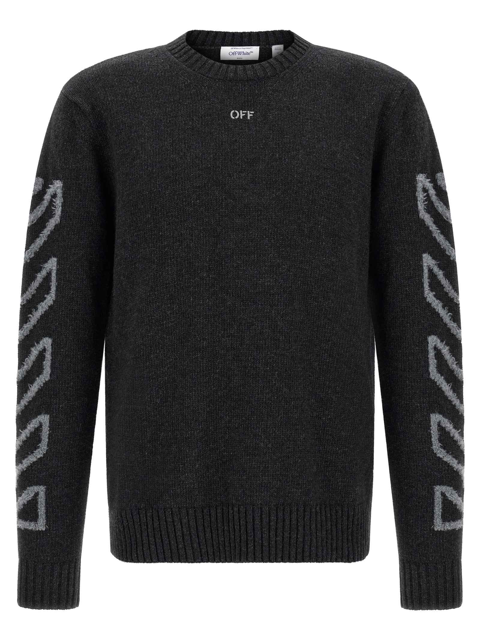 Off-White Gray Wool Cardigan