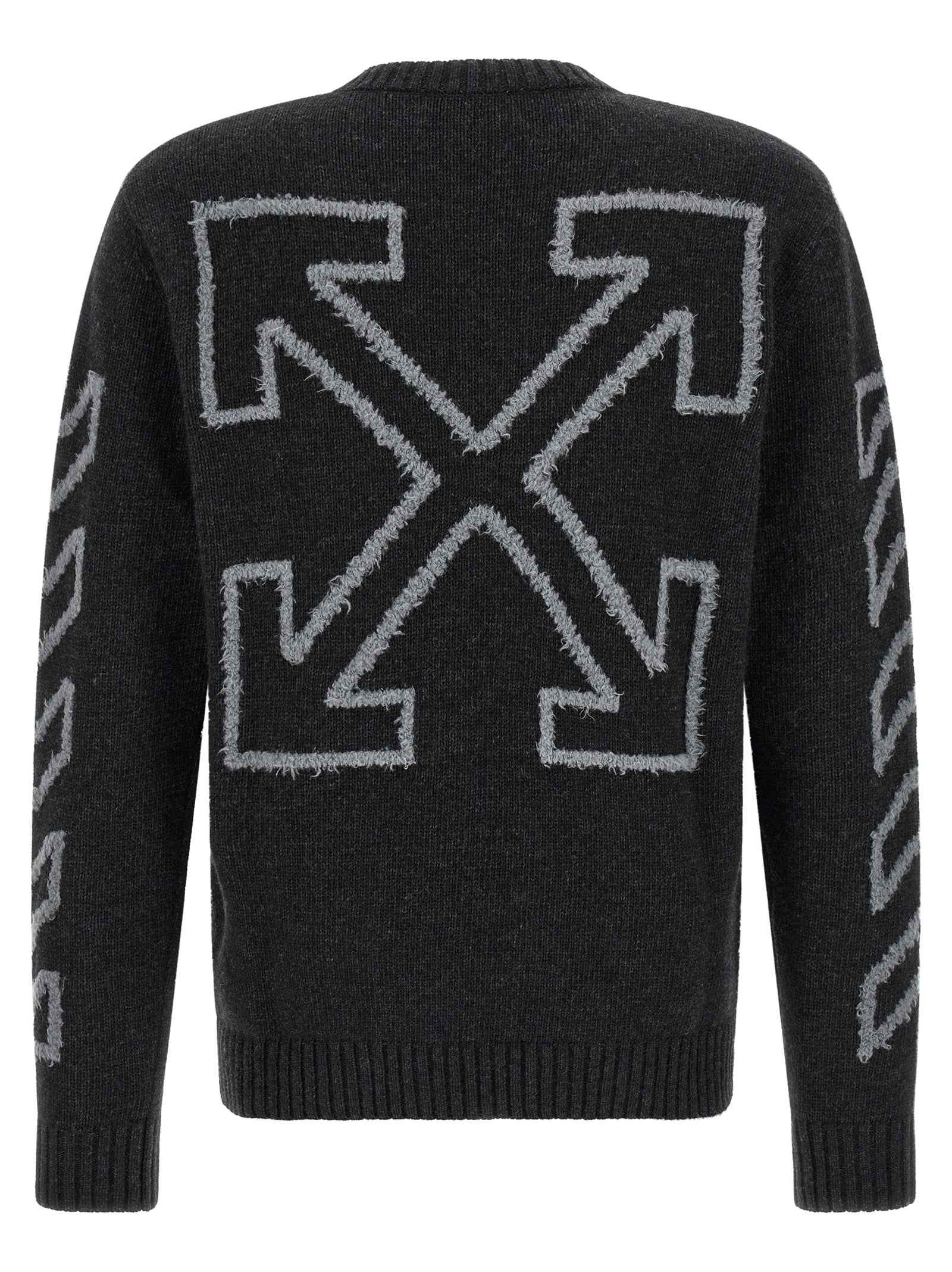 Off-White Gray Wool Cardigan