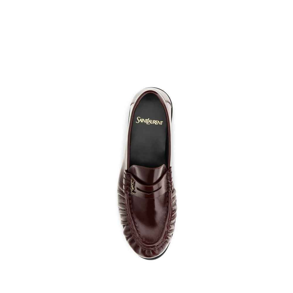 Saint Laurent Bordeaux Lamb Ovis Aries Aries Slip-On Loafers